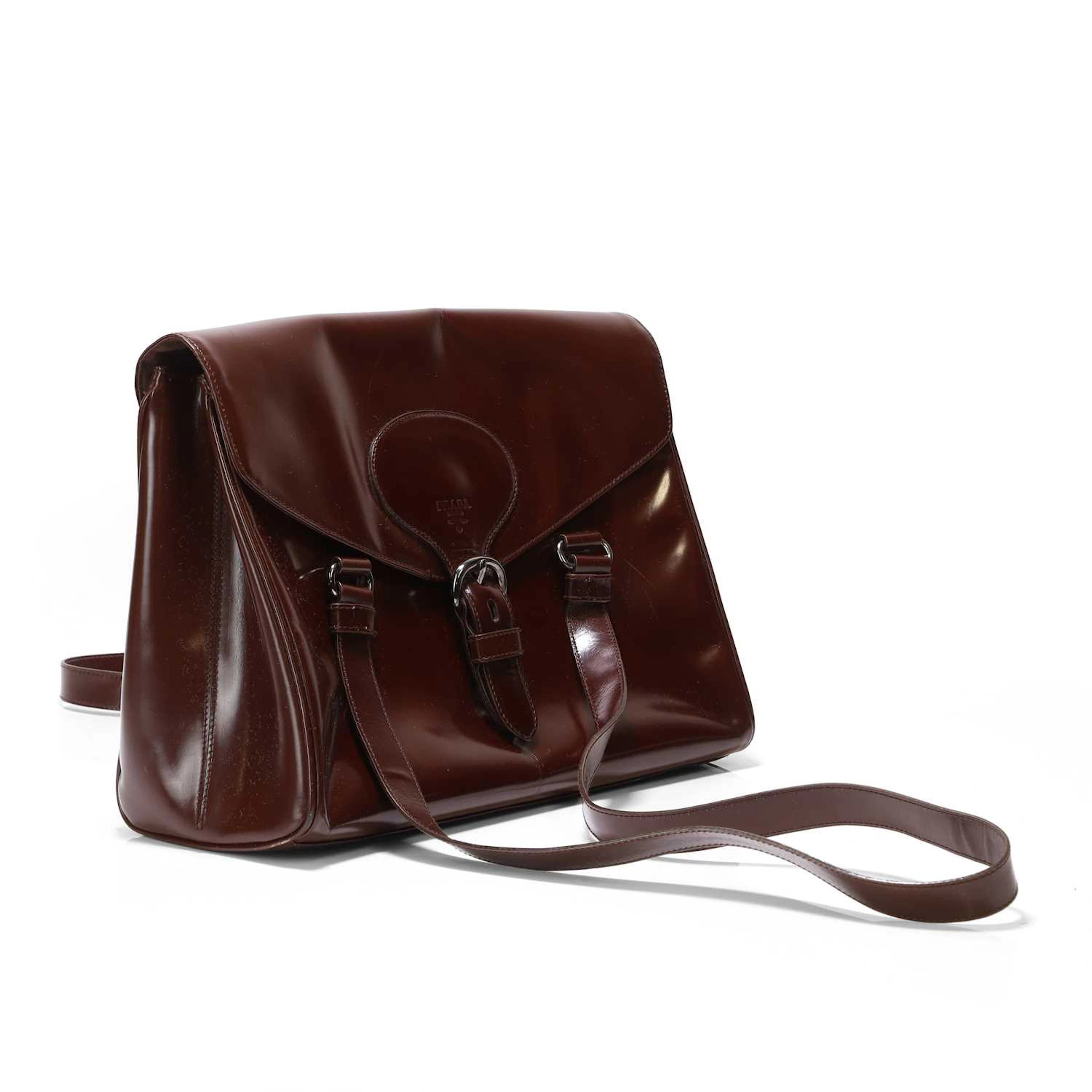 Prada a leather handbag