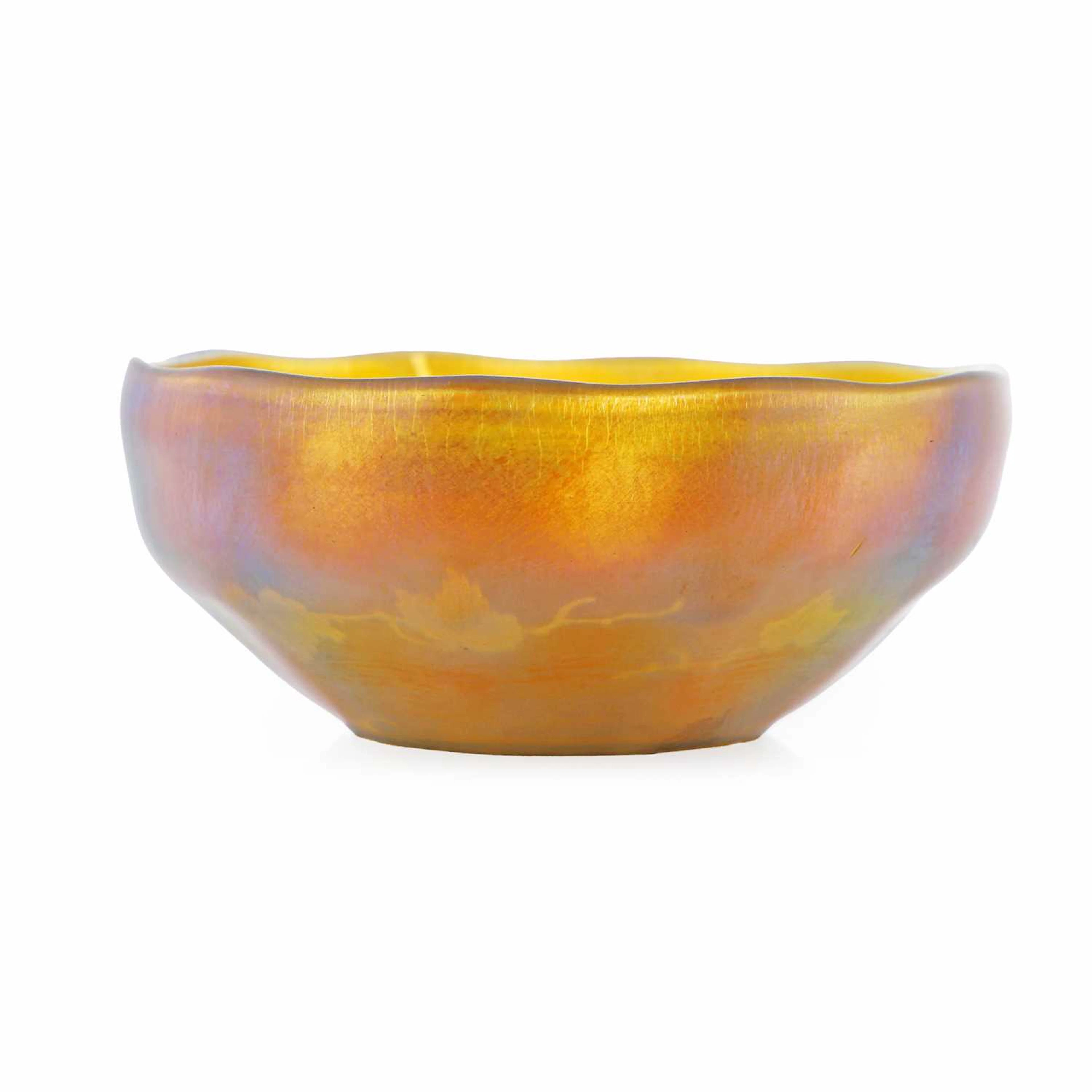 A Tiffany Favrile glass bowl early 20th century, American