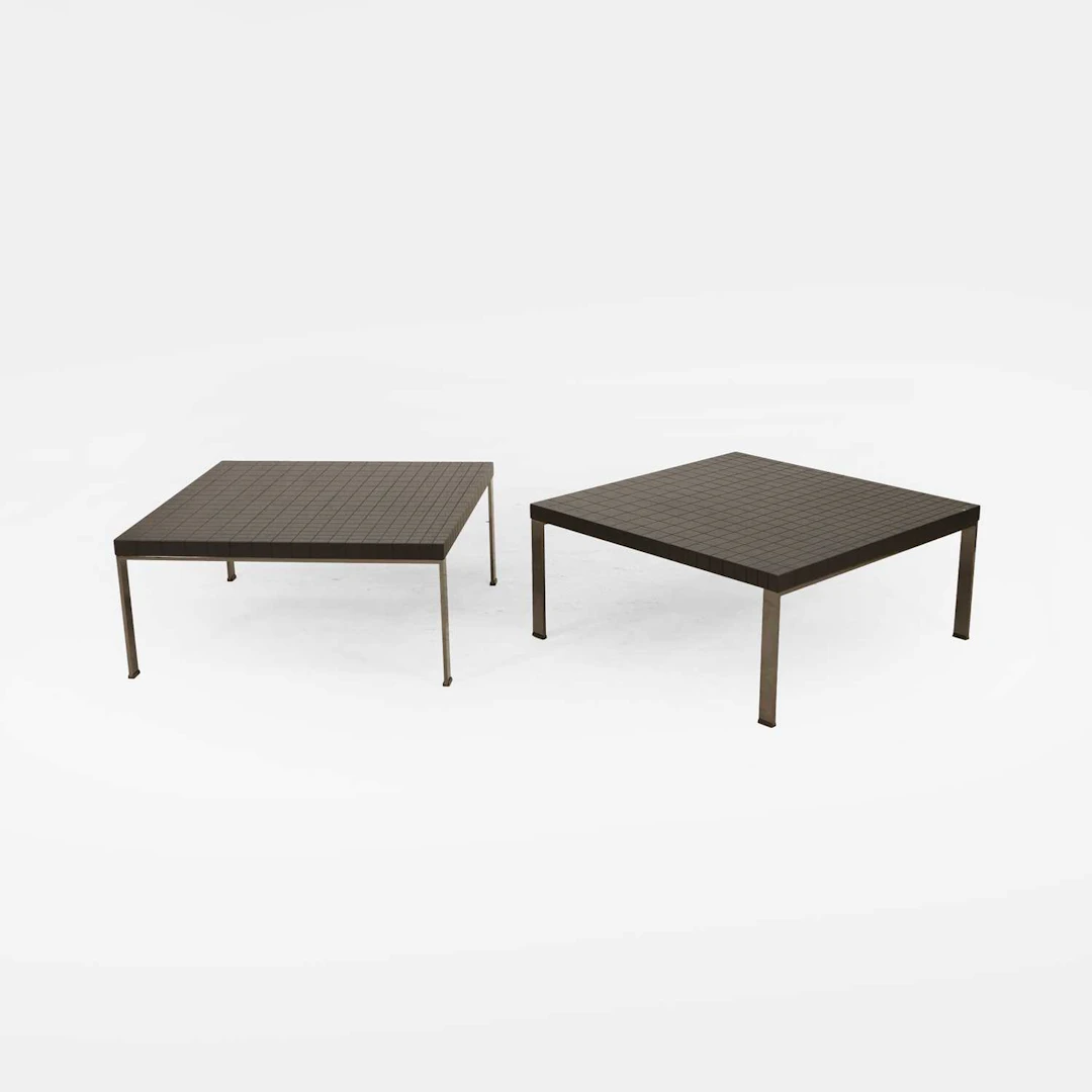 Poltrona Frau a pair of 'Geometrie' coffee tables
