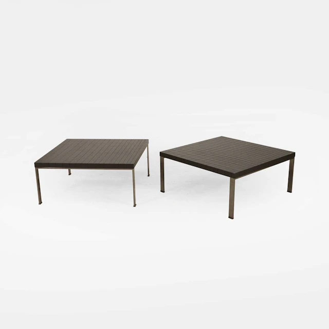 Poltrona Frau a pair of 'Geometrie' coffee tables