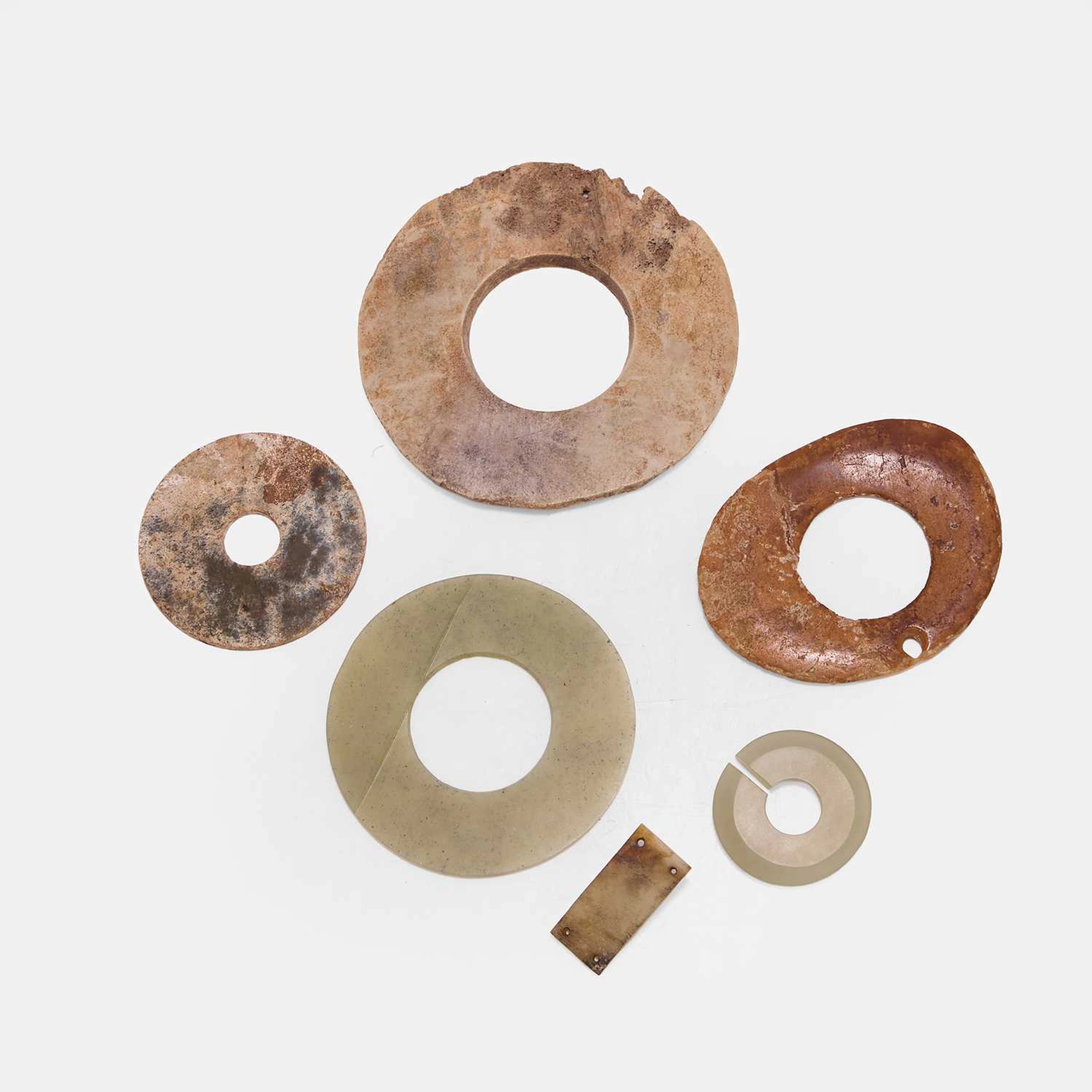 A collection of Chinese jade pendants Han dynasty or earlier