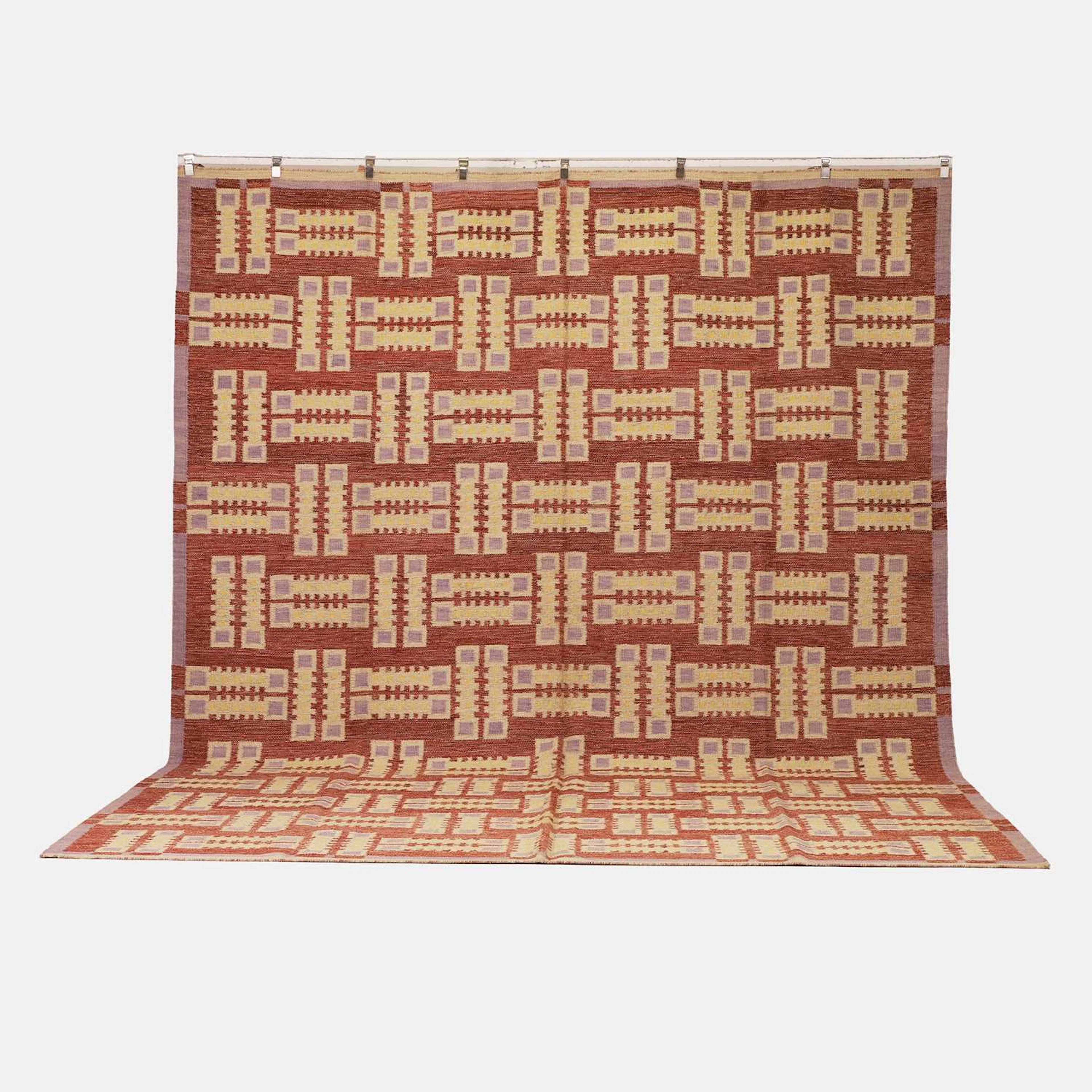 Mid-century Scandinavian-inspired a flat-weave carpet