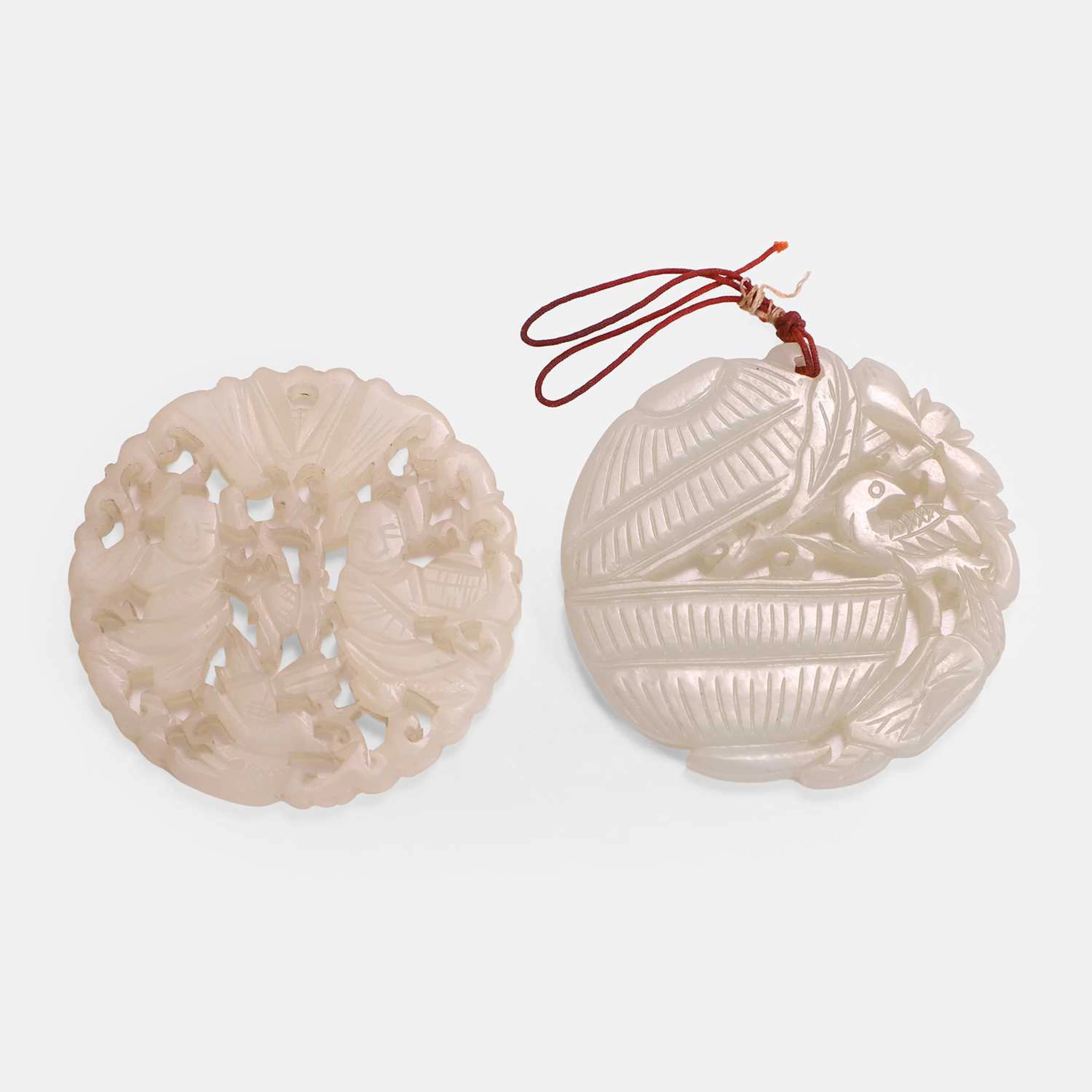 Two Chinese jade plaques 19th century
