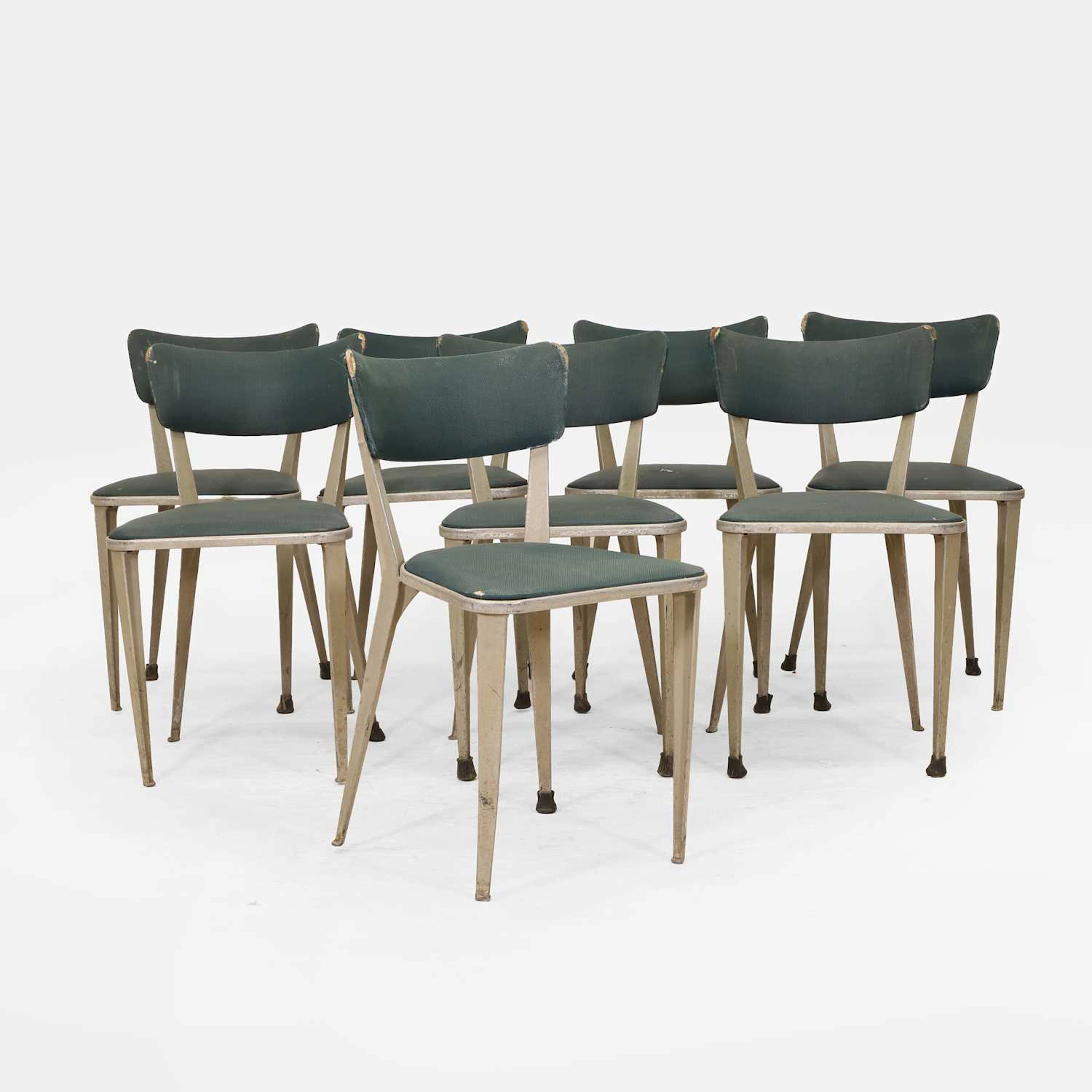 Ernest Race (British, 1913-1964) a set of eight 'BA3' dining chairs