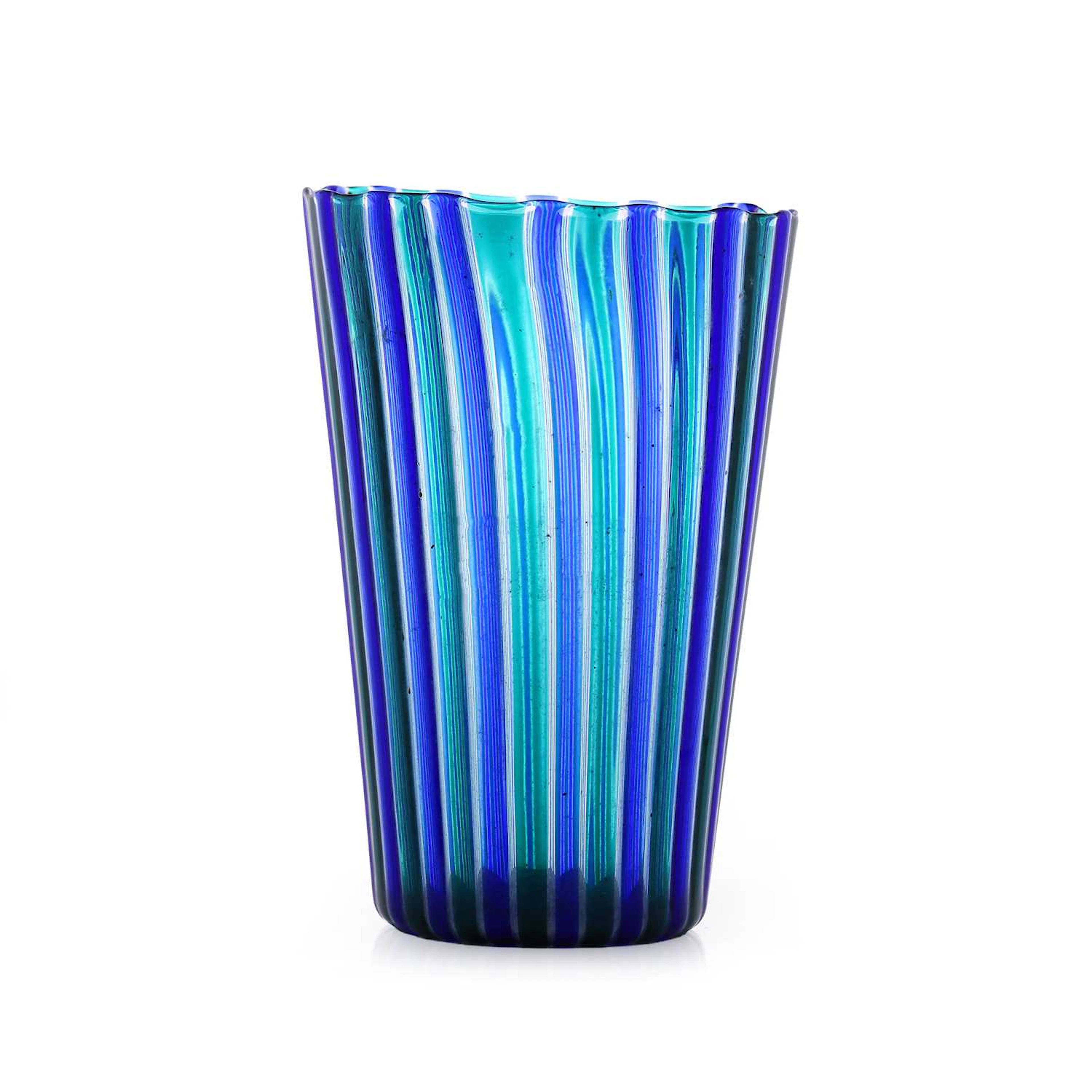 Gio Ponti (Italian, 1891-1979) for Venini an 'A Canne' vase