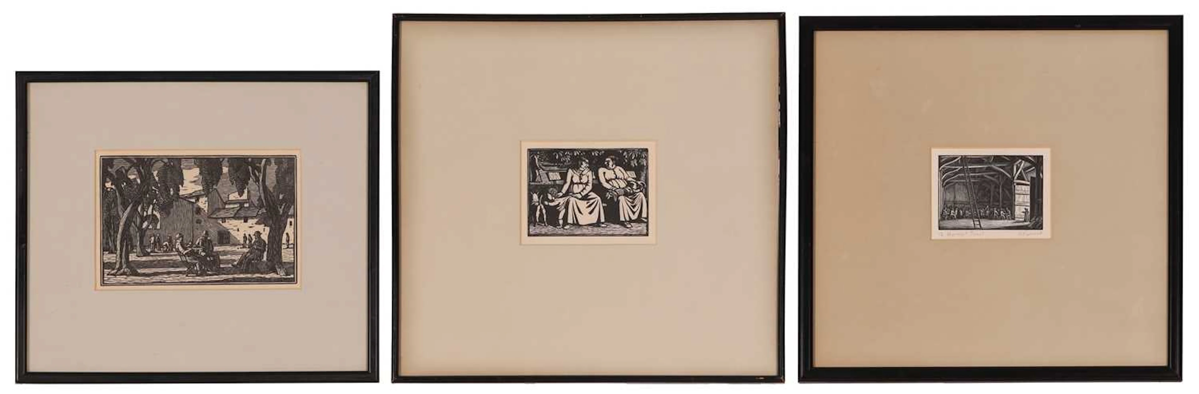Gwen Raverat (British, 1885-1957) A group of three woodcuts