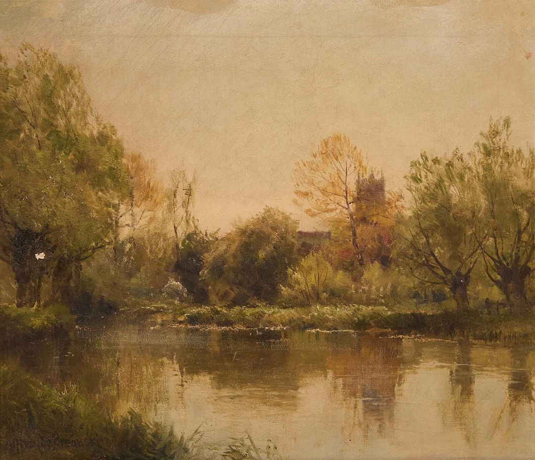 Alfred de Breanski Snr (British, 1852-1928) 'A Spring Morning', the