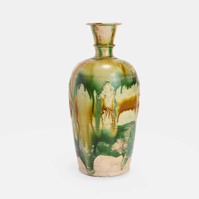 A Chinese sancai-glazed vase Tang dynasty (618-907)