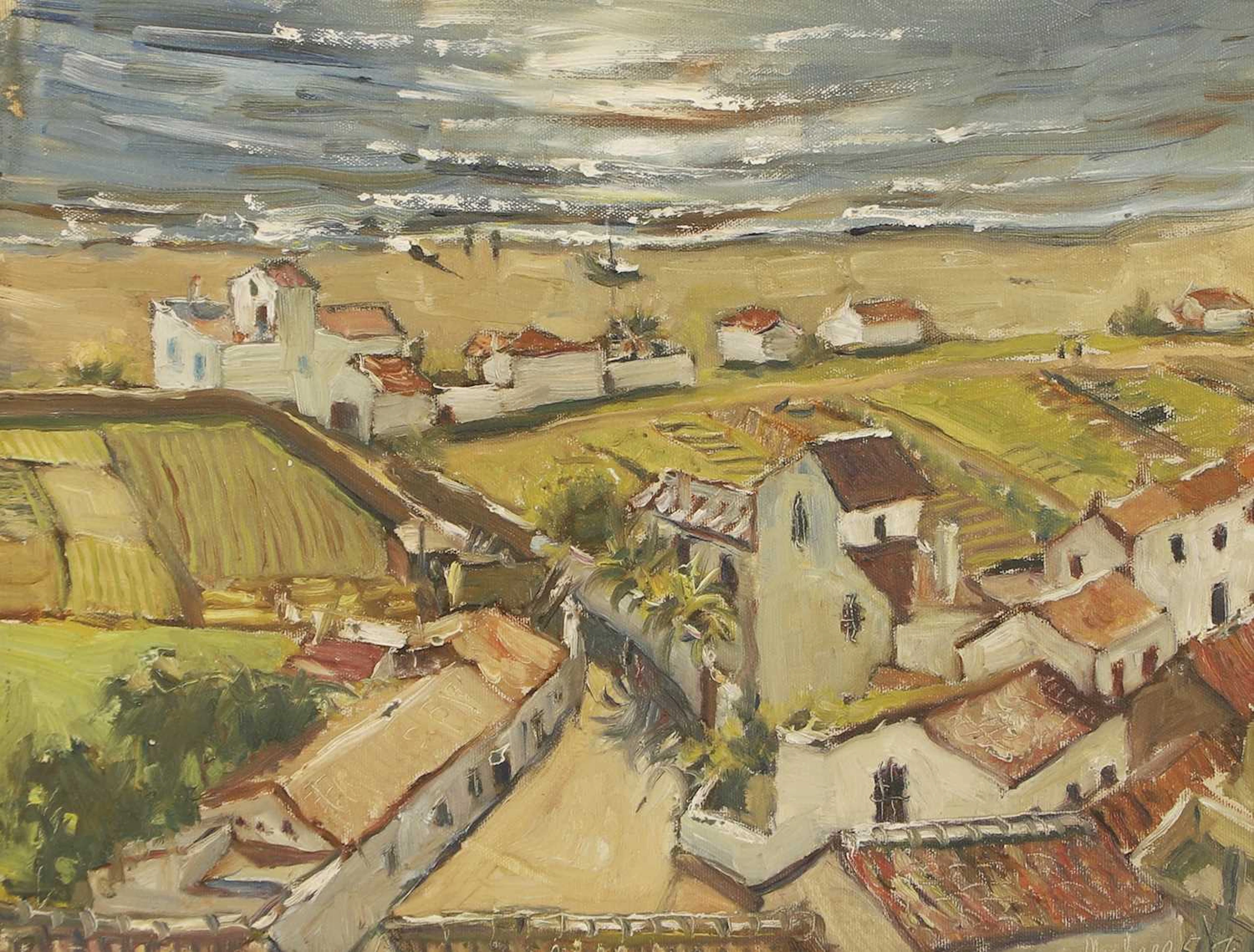 ▲ Keith Michell (Australian, 1926-2015) View of Torremolinos, Spain