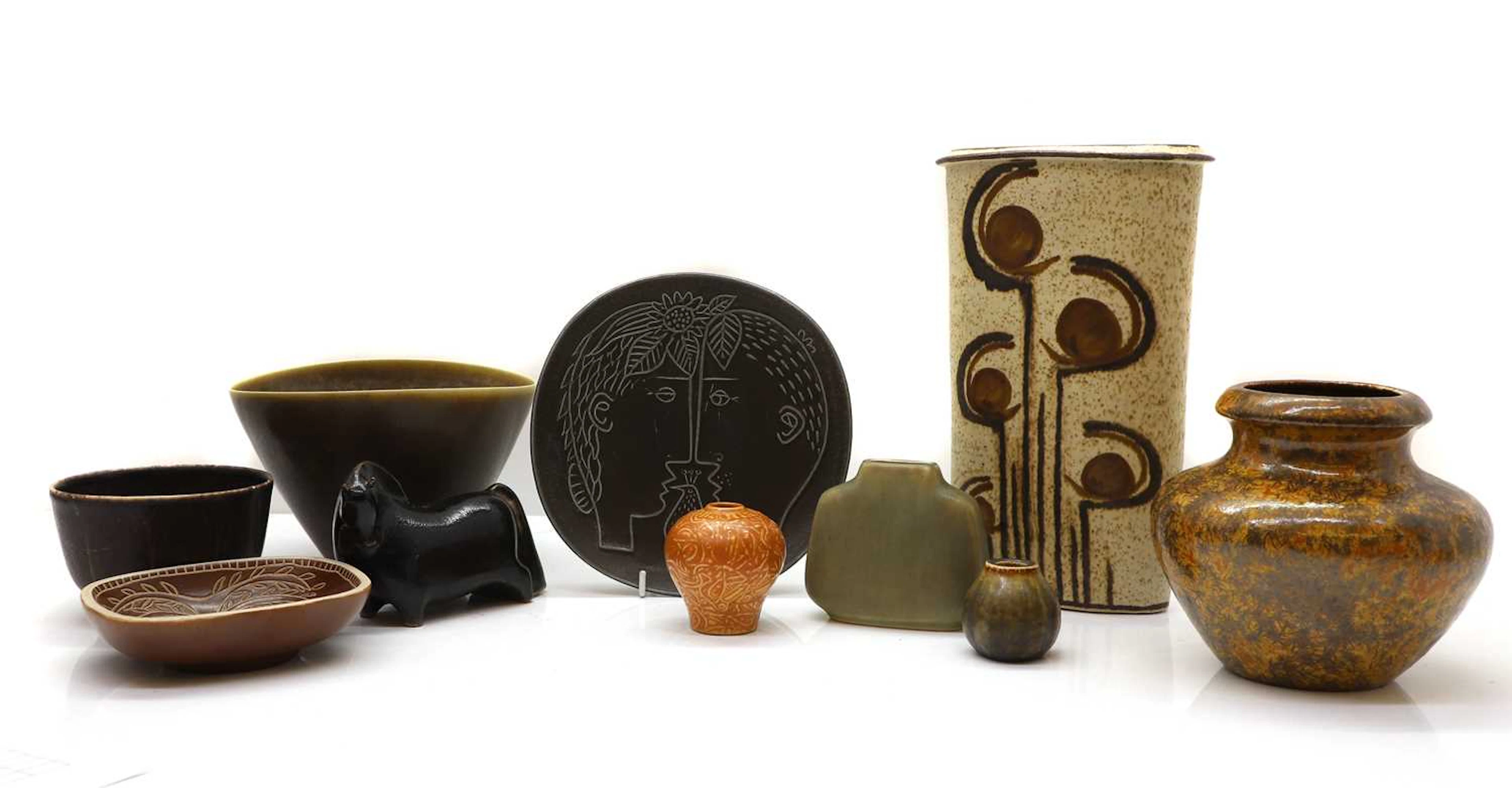 A group of eleven Scandinavian ceramics
