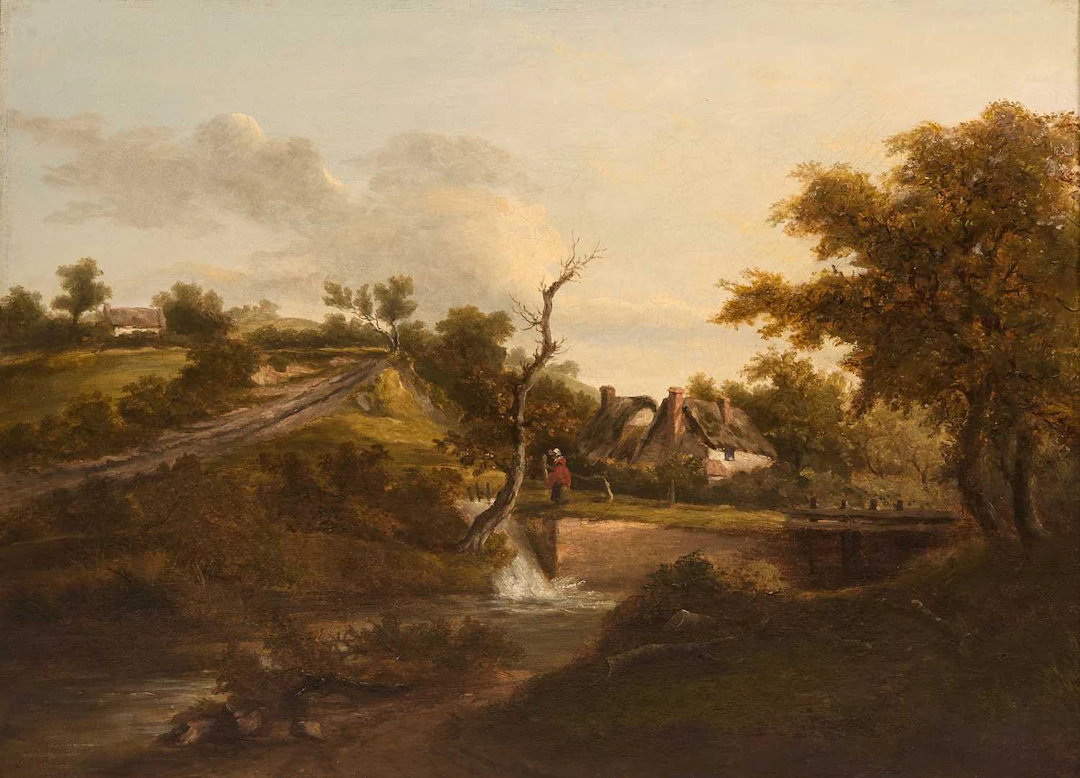 Circle of George Burrell Willcock (British, 1811-1852) A wooded landscape