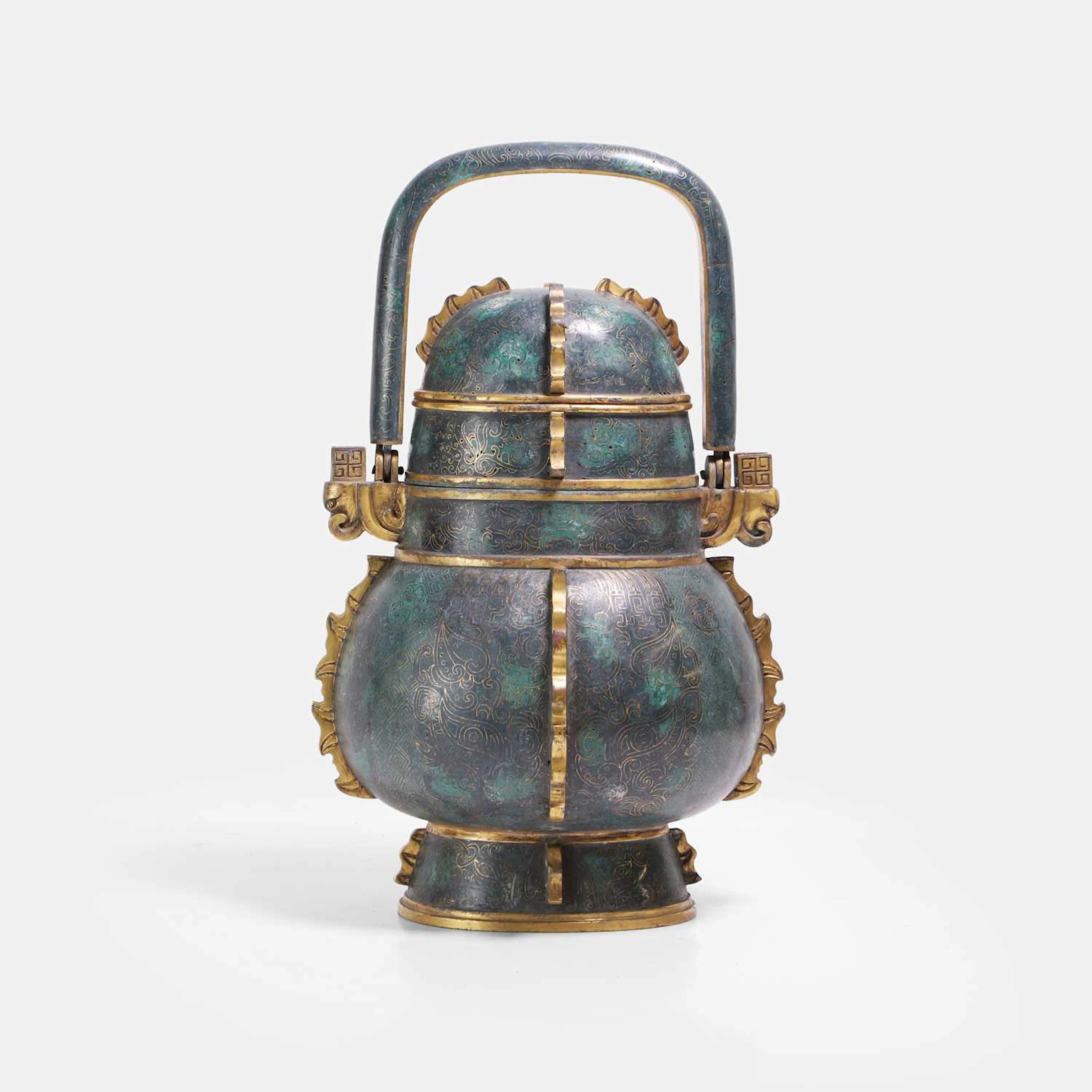 A Chinese cloisonné you-form vessel and cover Qing dynasty (1644-1911)