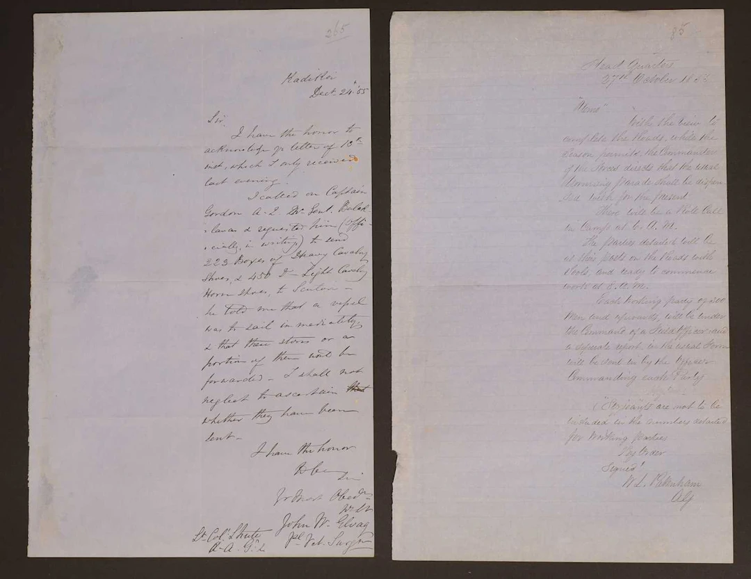 CRIMEA- Autograph letter Signed