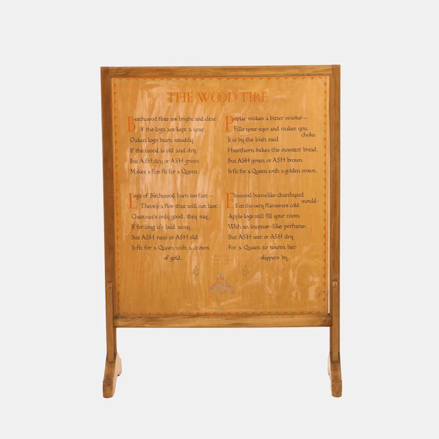 Attributed to Peter Waals a walnut fire screen