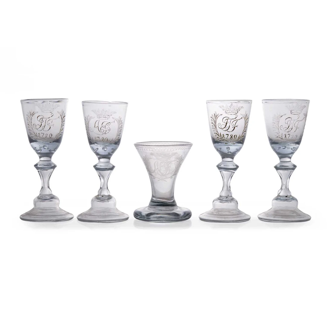 A collection of table glass 18th century