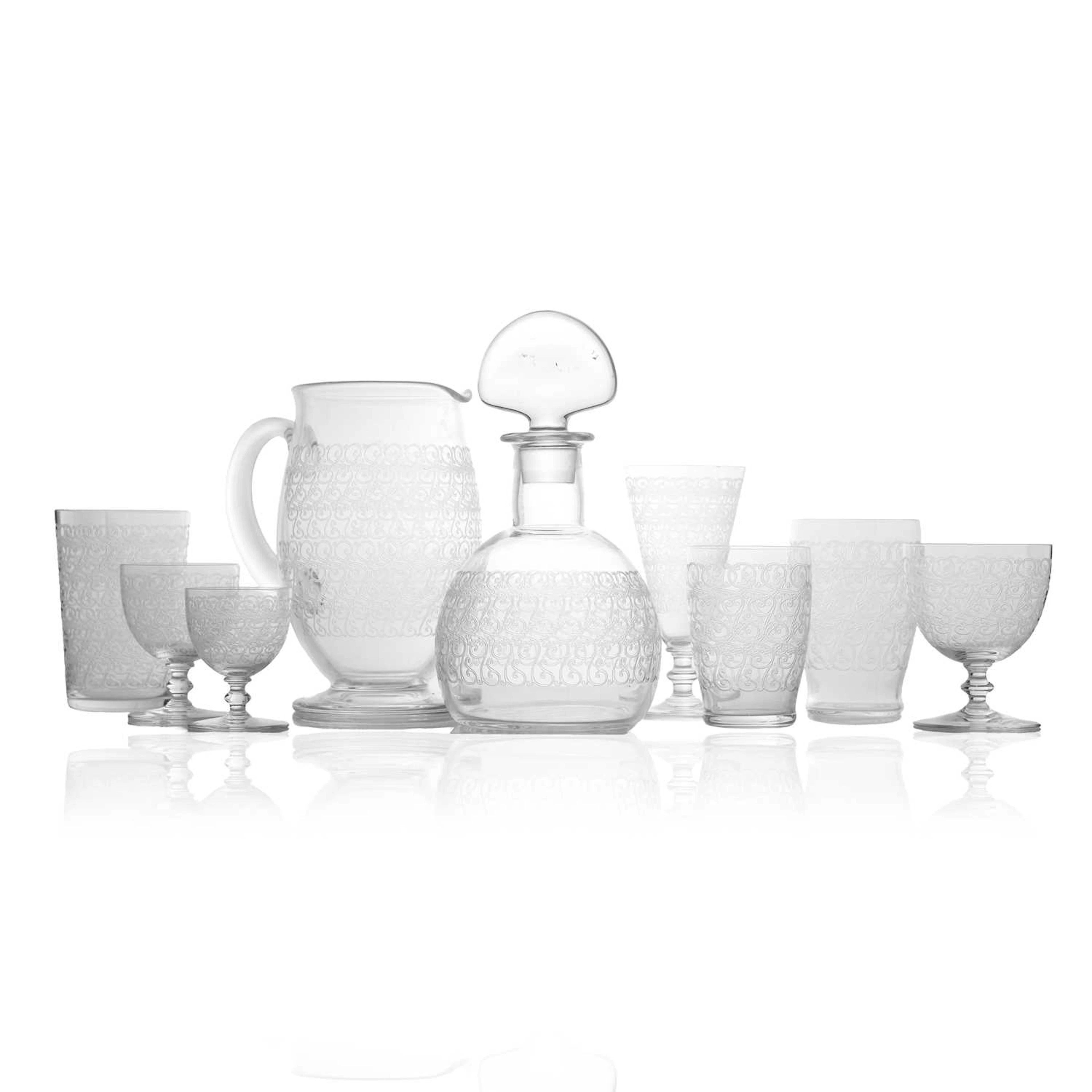 A Baccarat 'Rohan' pattern glass table service 20th century, French