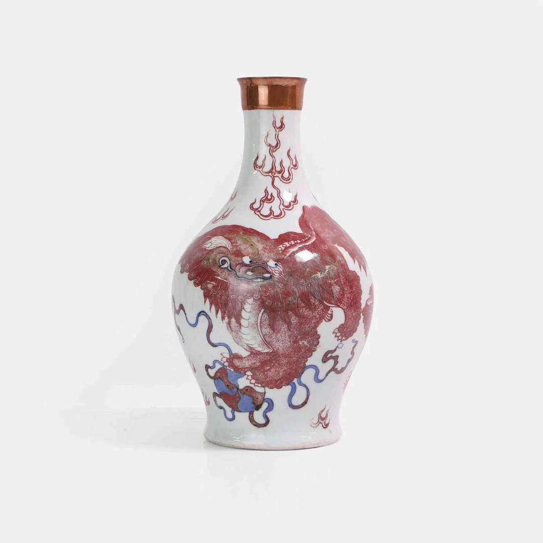 A Chinese copper-red decorated vase Daoguang (1821-1850)
