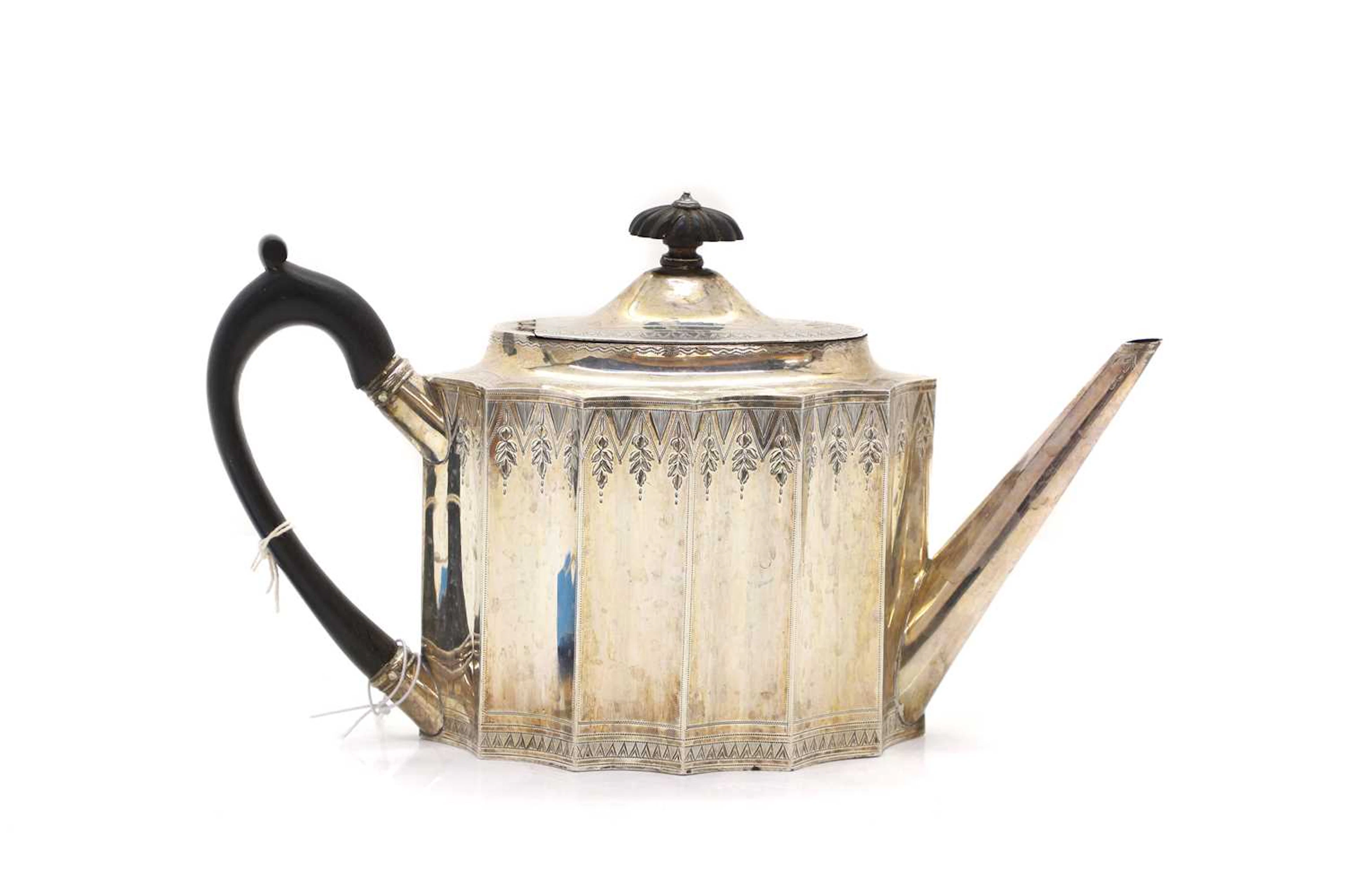 A George III silver teapot
