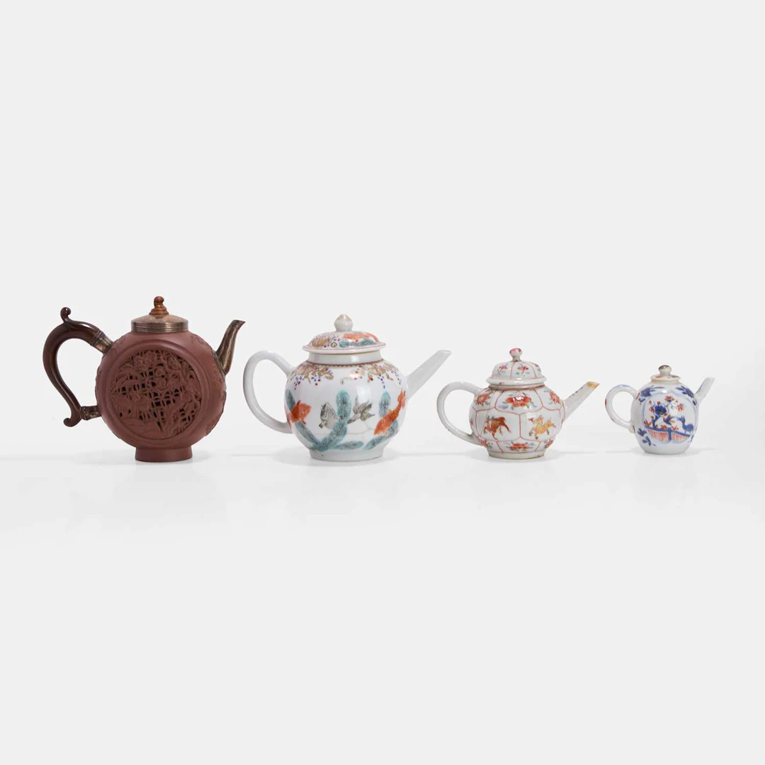 A collection of four Chinese teapots 18th century