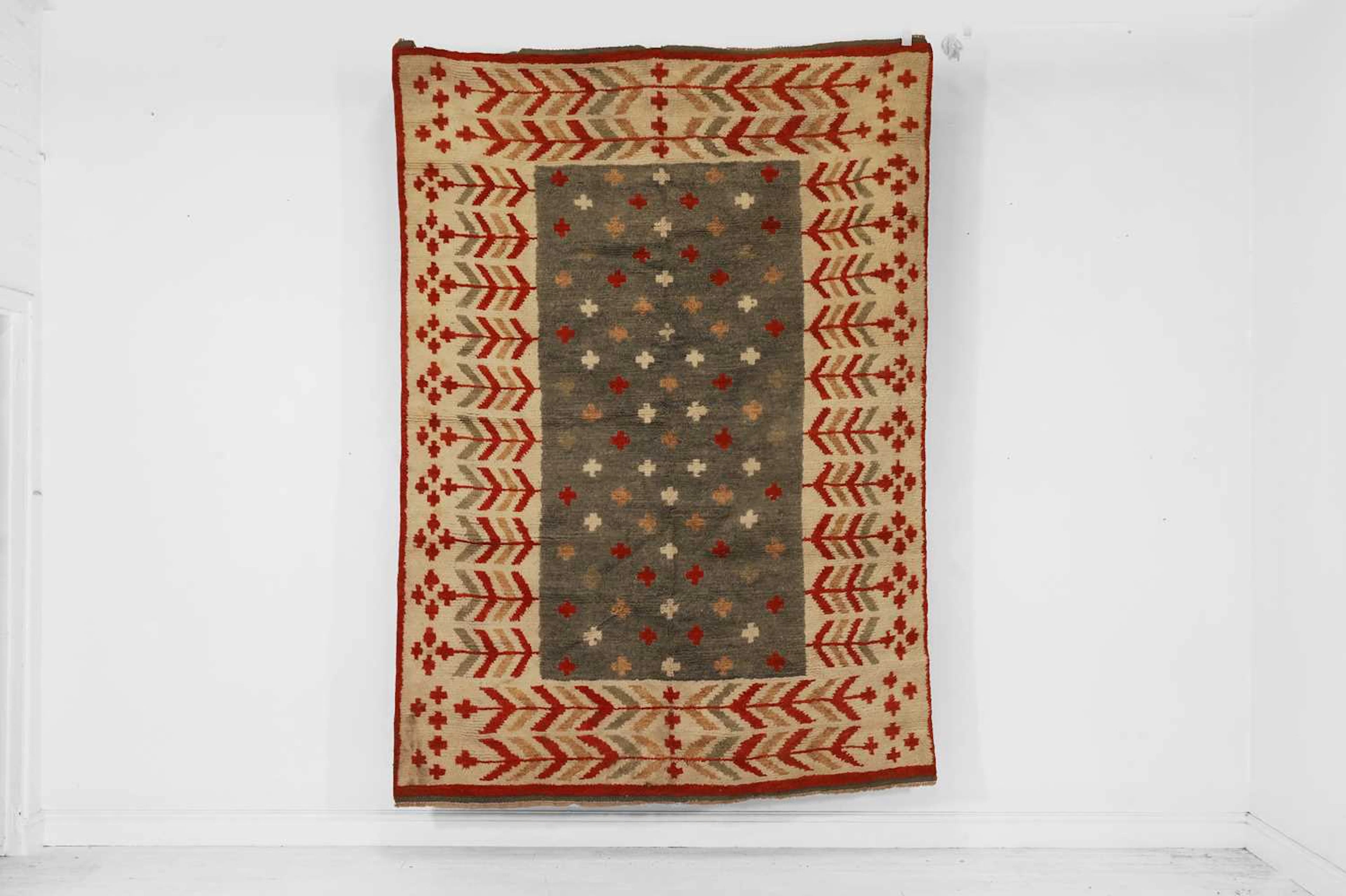 A wool carpet of Scandinavian design of recent manufacture