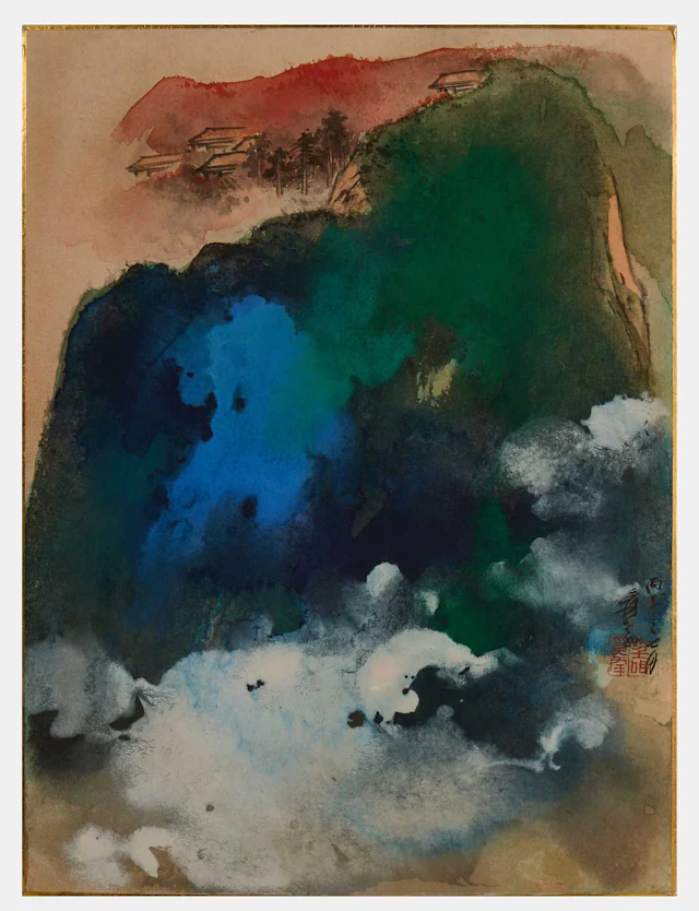 A Chinese gouache painting 20th century