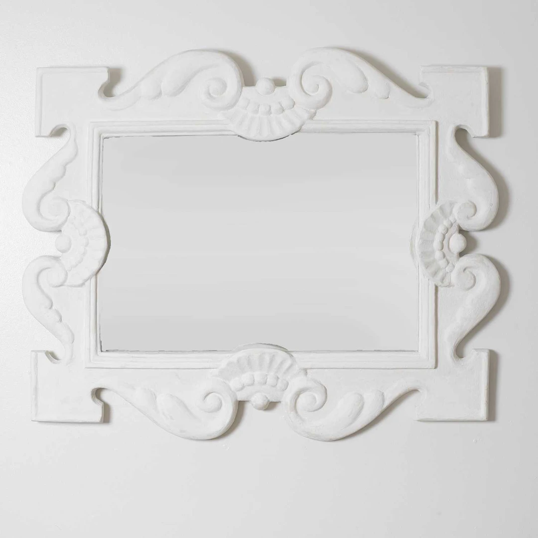 ▲ Jacques Grange (French, b.1944) a white plaster mirror