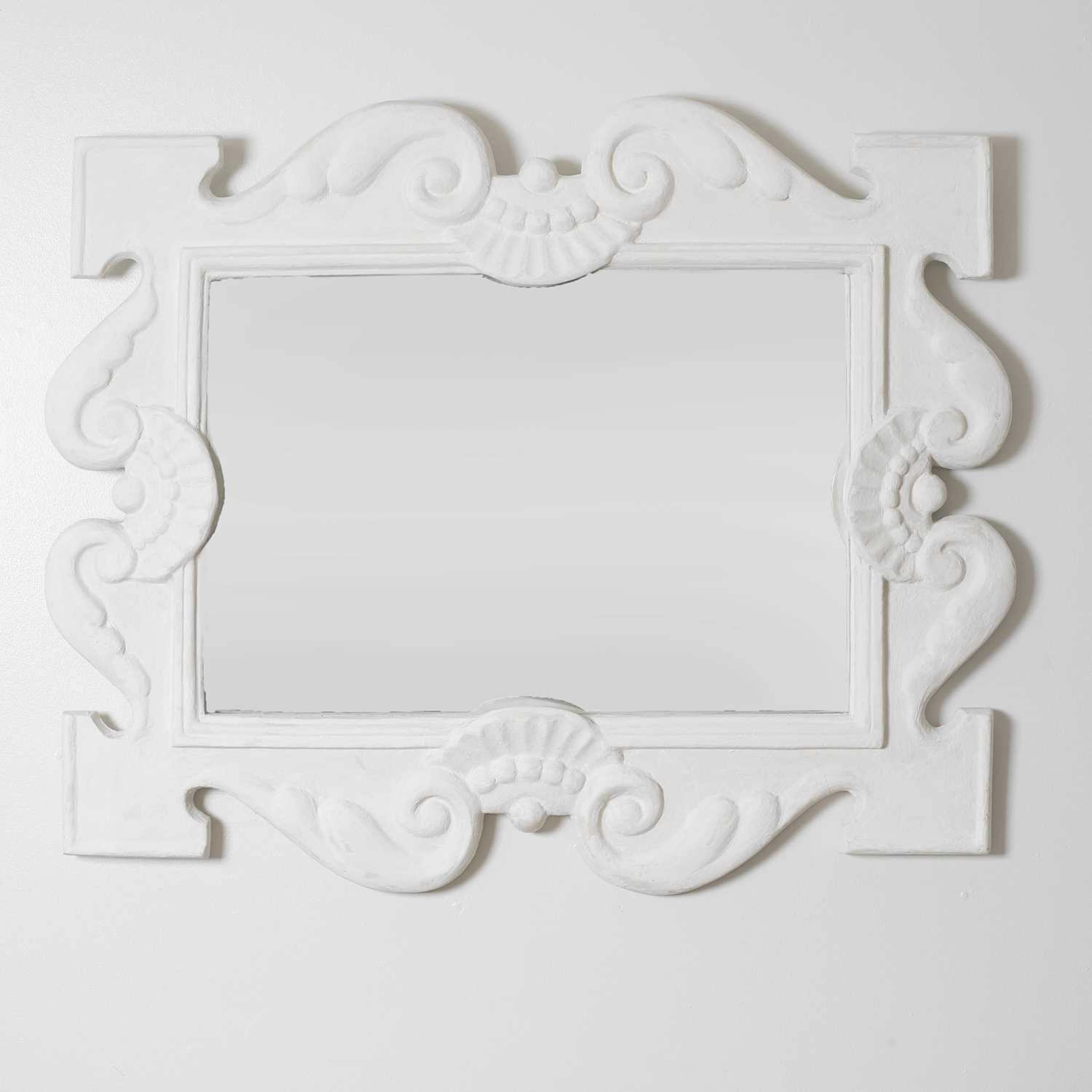 ▲ Jacques Grange (French, b.1944) a white plaster mirror