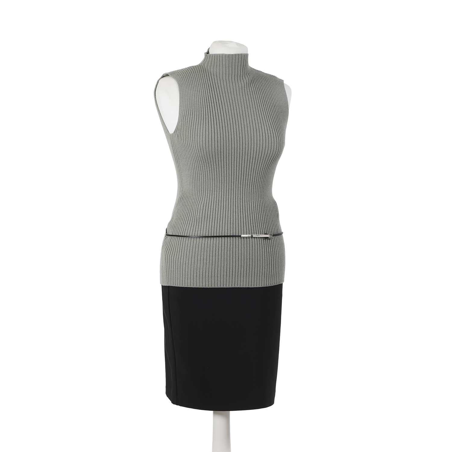 Prada a knitted top and skirt