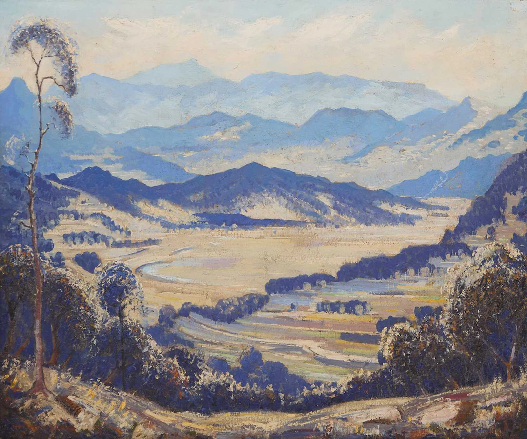 ▲ Norman Lloyd (Australian-British, 1894-1983) A mountainous river landscape