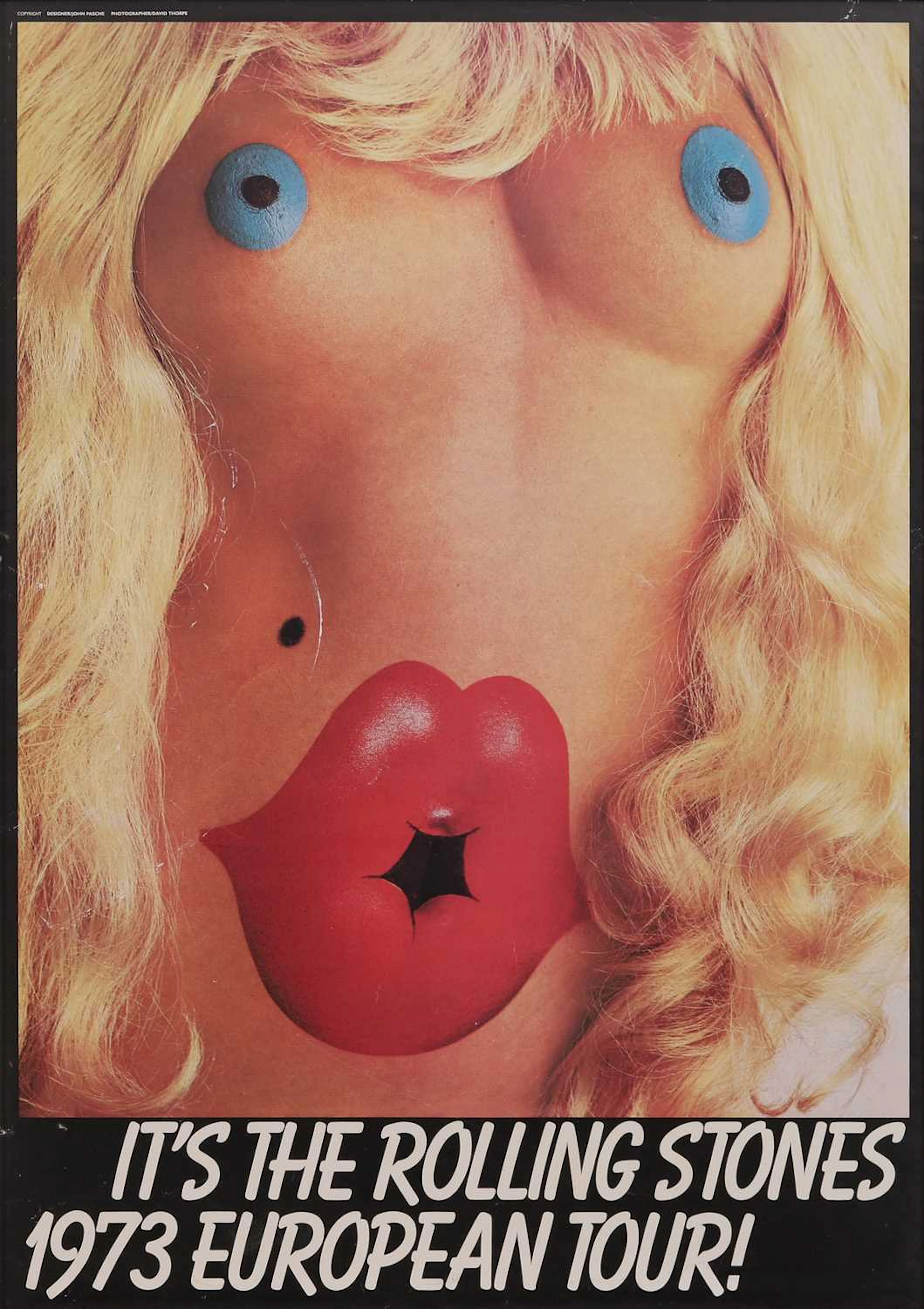 'It's the Rolling Stones 1973 European Tour!' a concert poster designed