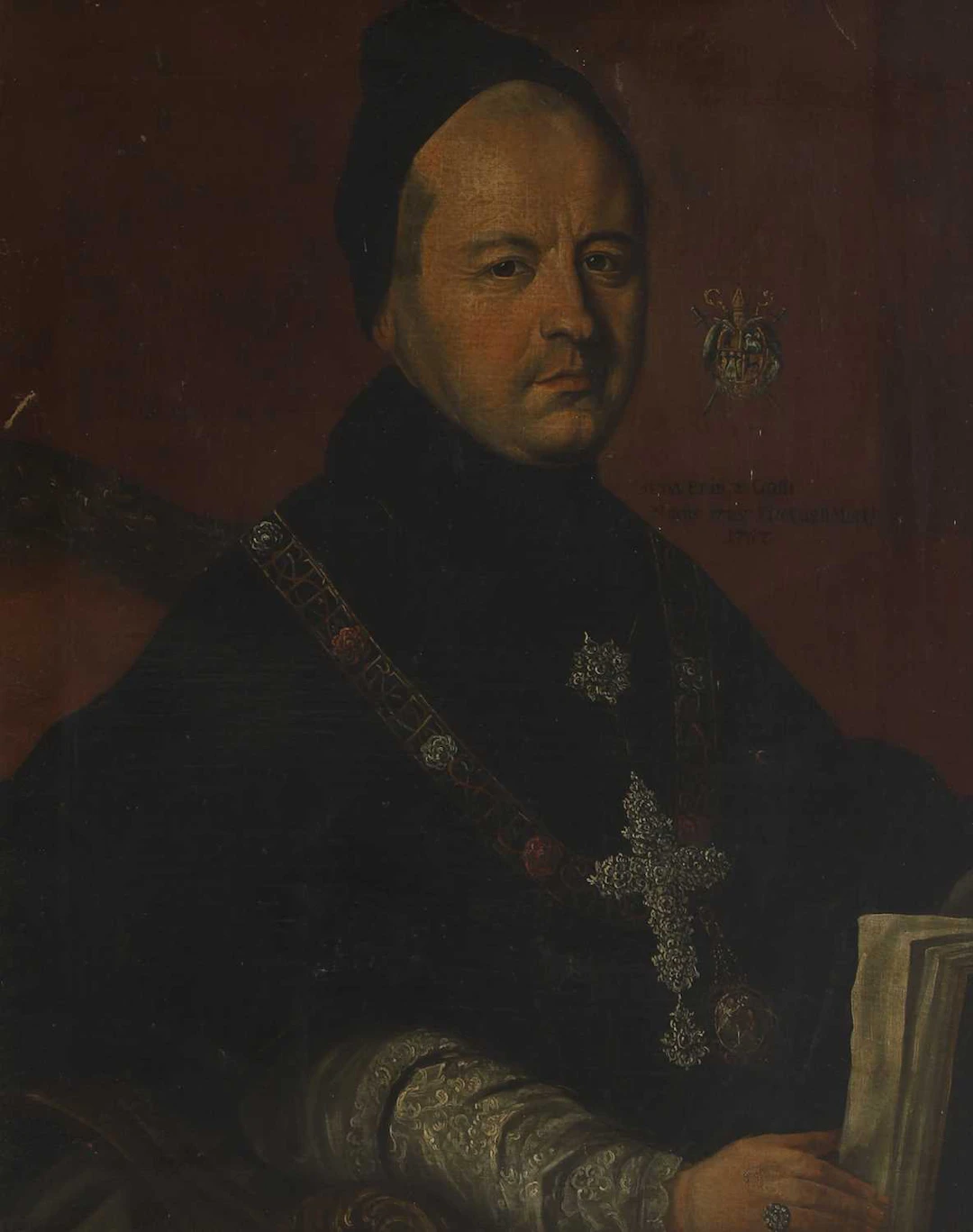 Swiss School, circa 1770 Portrait of an Abbot of St Gallen, half-length