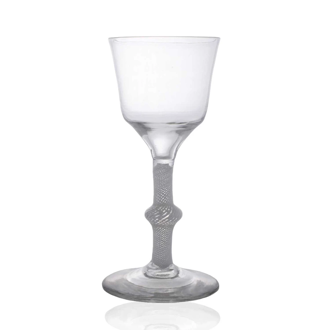 A large glass goblet circa 1765