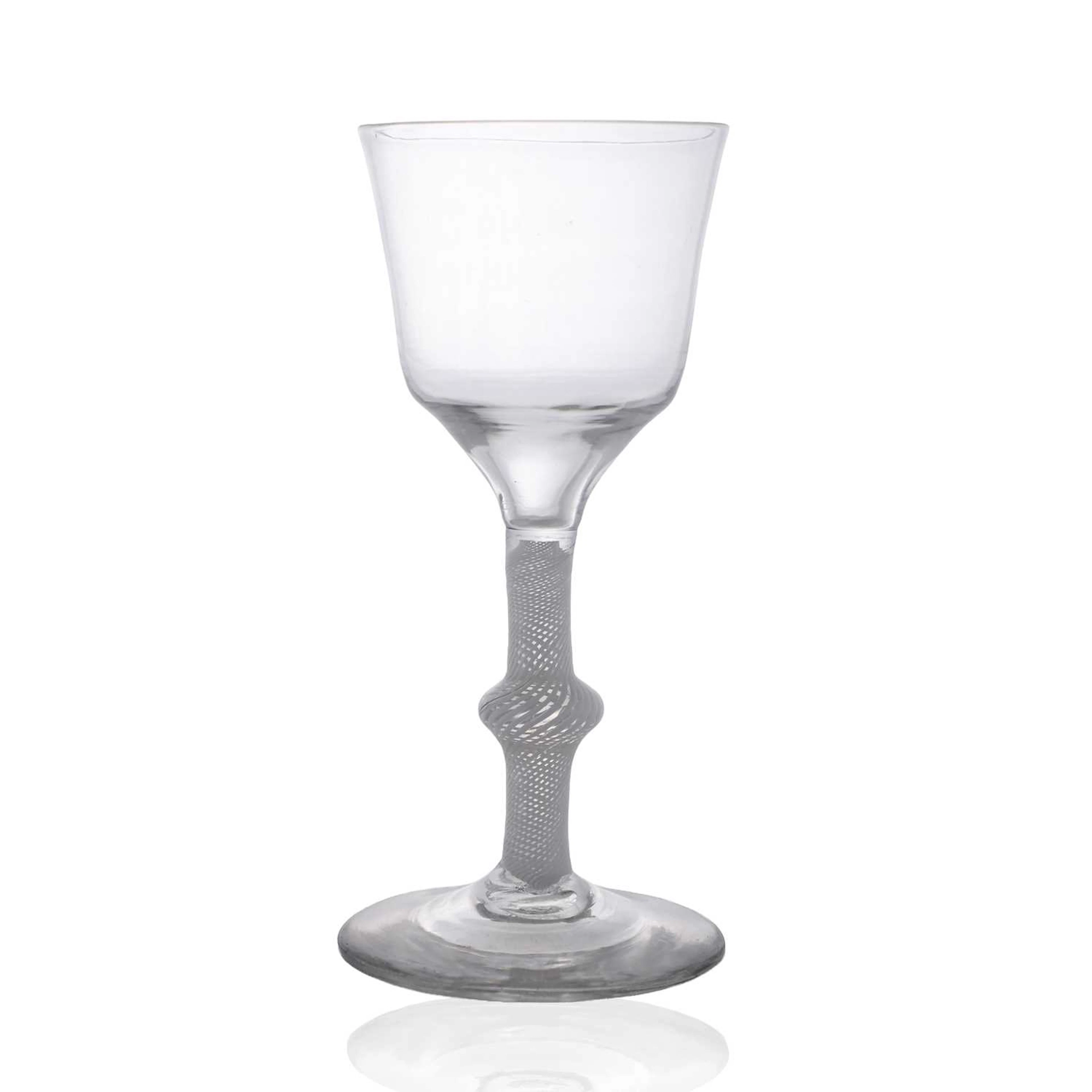 A large glass goblet circa 1765