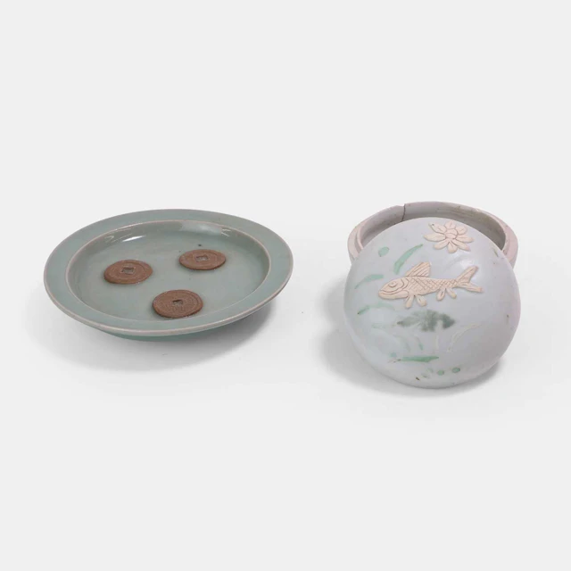 Two Chinese Longquan celadon wares Ming dynasty (1368-1644)