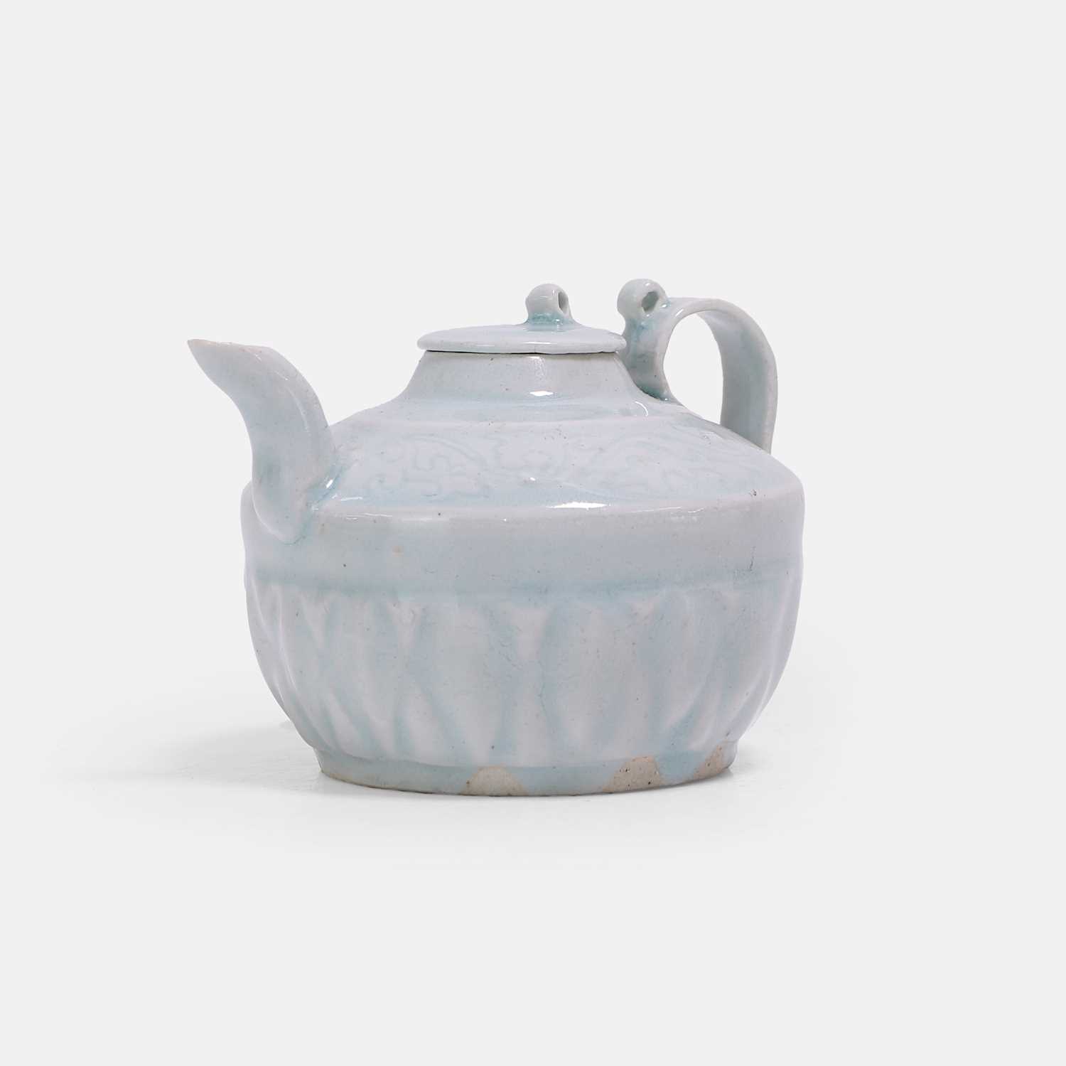 A Chinese Hutian ware qingbai-glazed teapot and cover Song dynasty or later