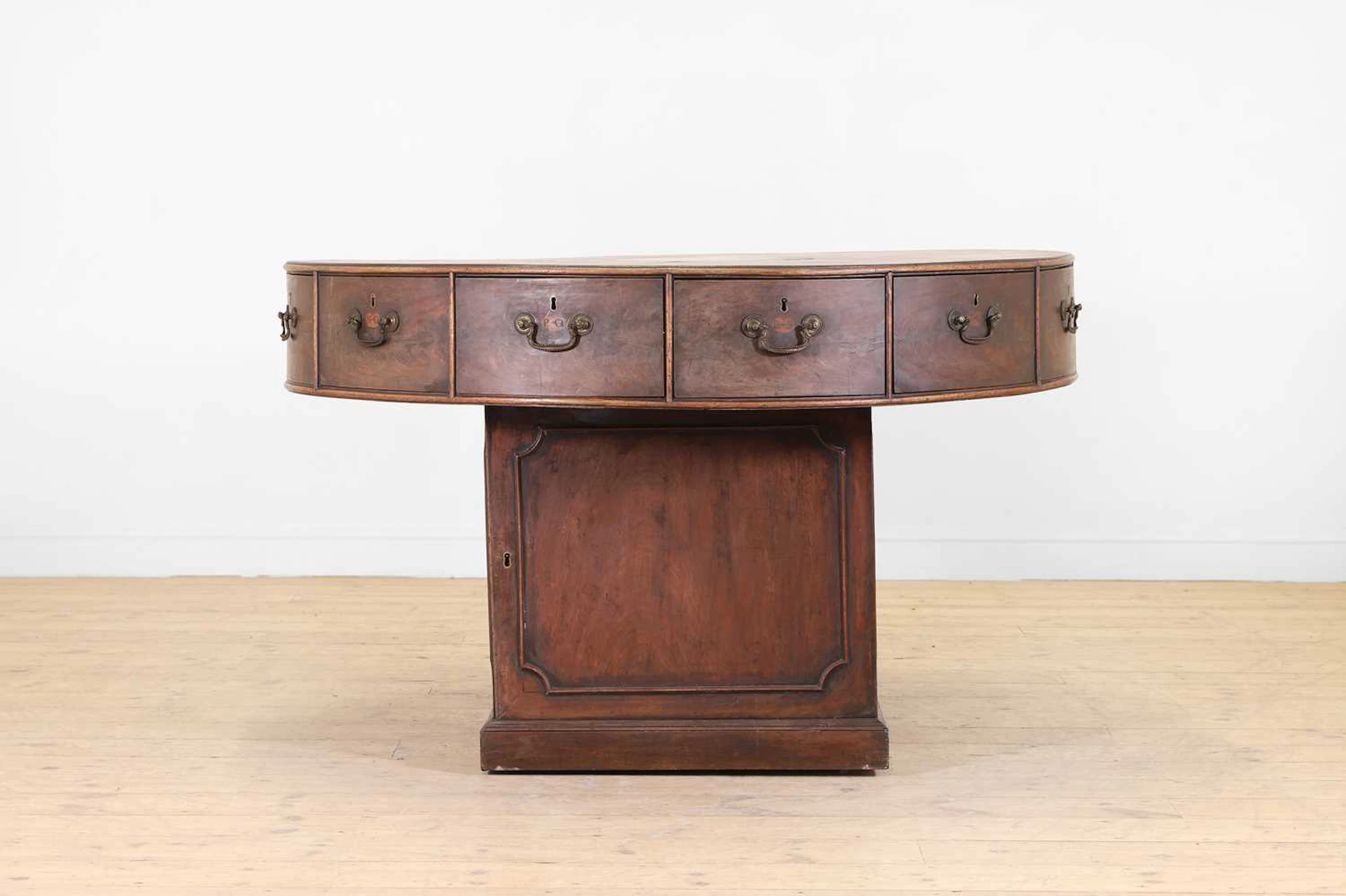 A George III mahogany rent table