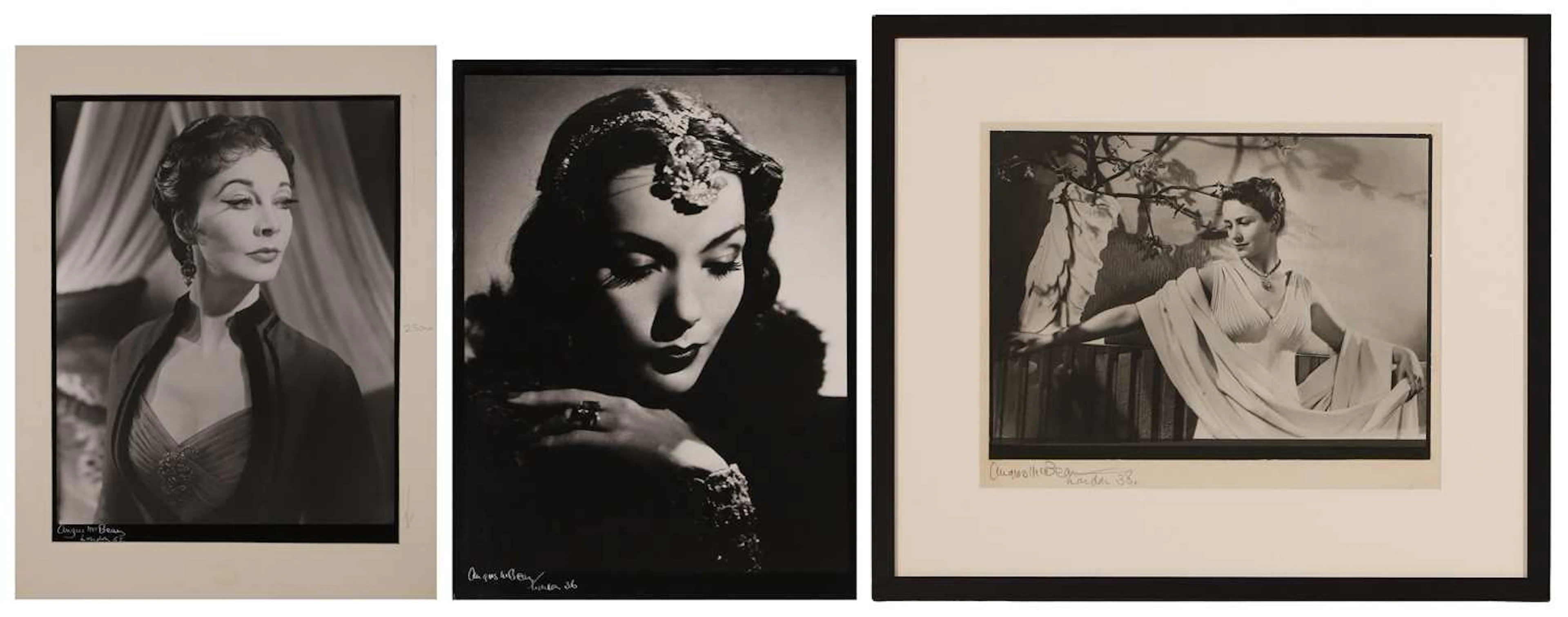 Angus McBean (British, 1904-1990) A group of three studio portrait