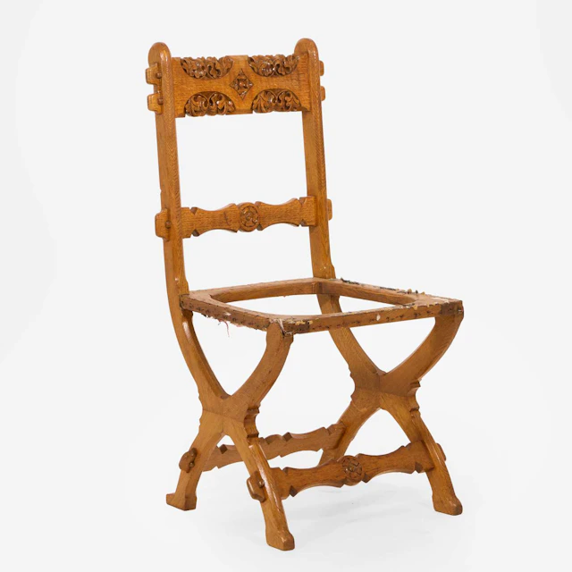 AWN Pugin (British, 1812-1852) an oak and beech chair frame
