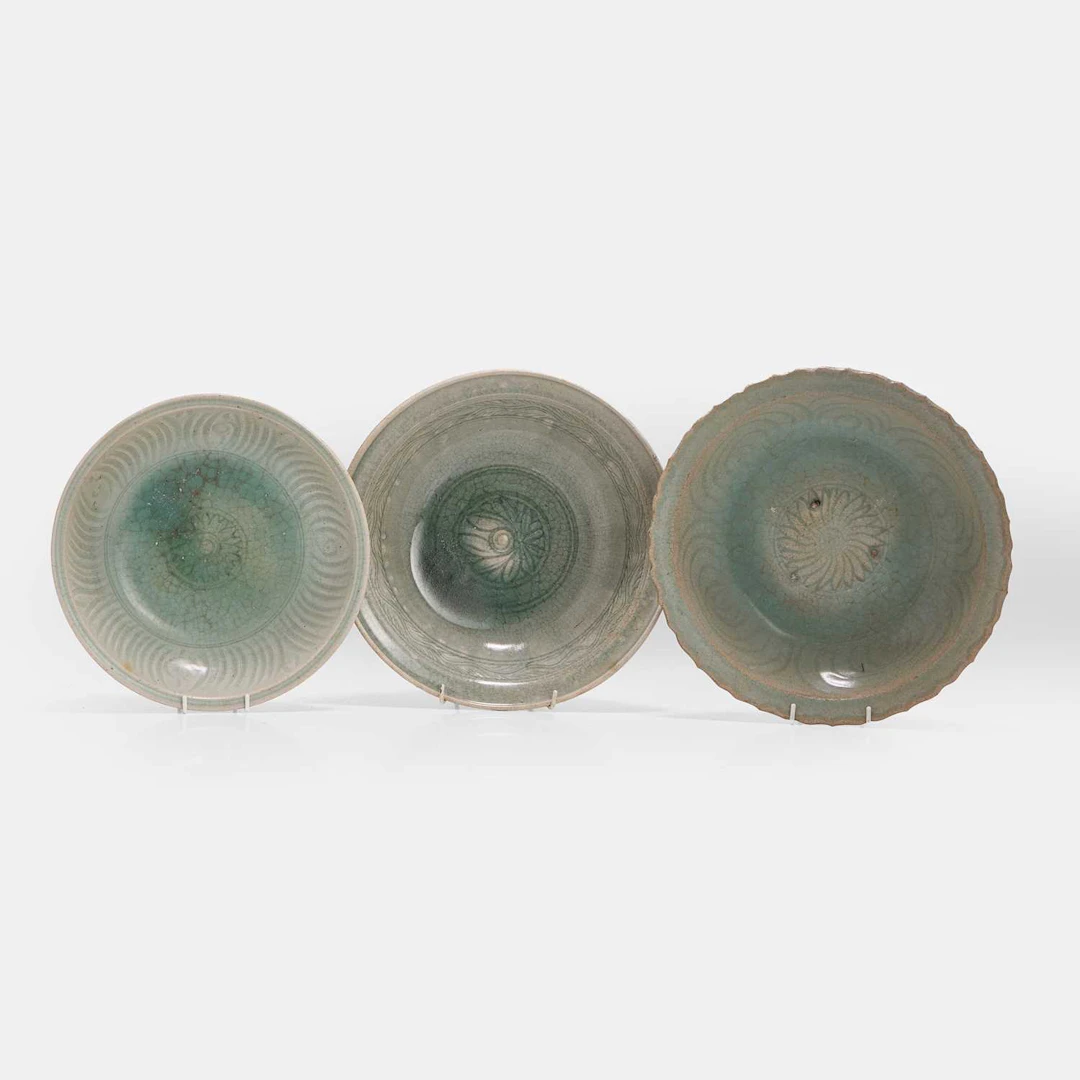Three Southeast Asian celadon bowls 17th century or later