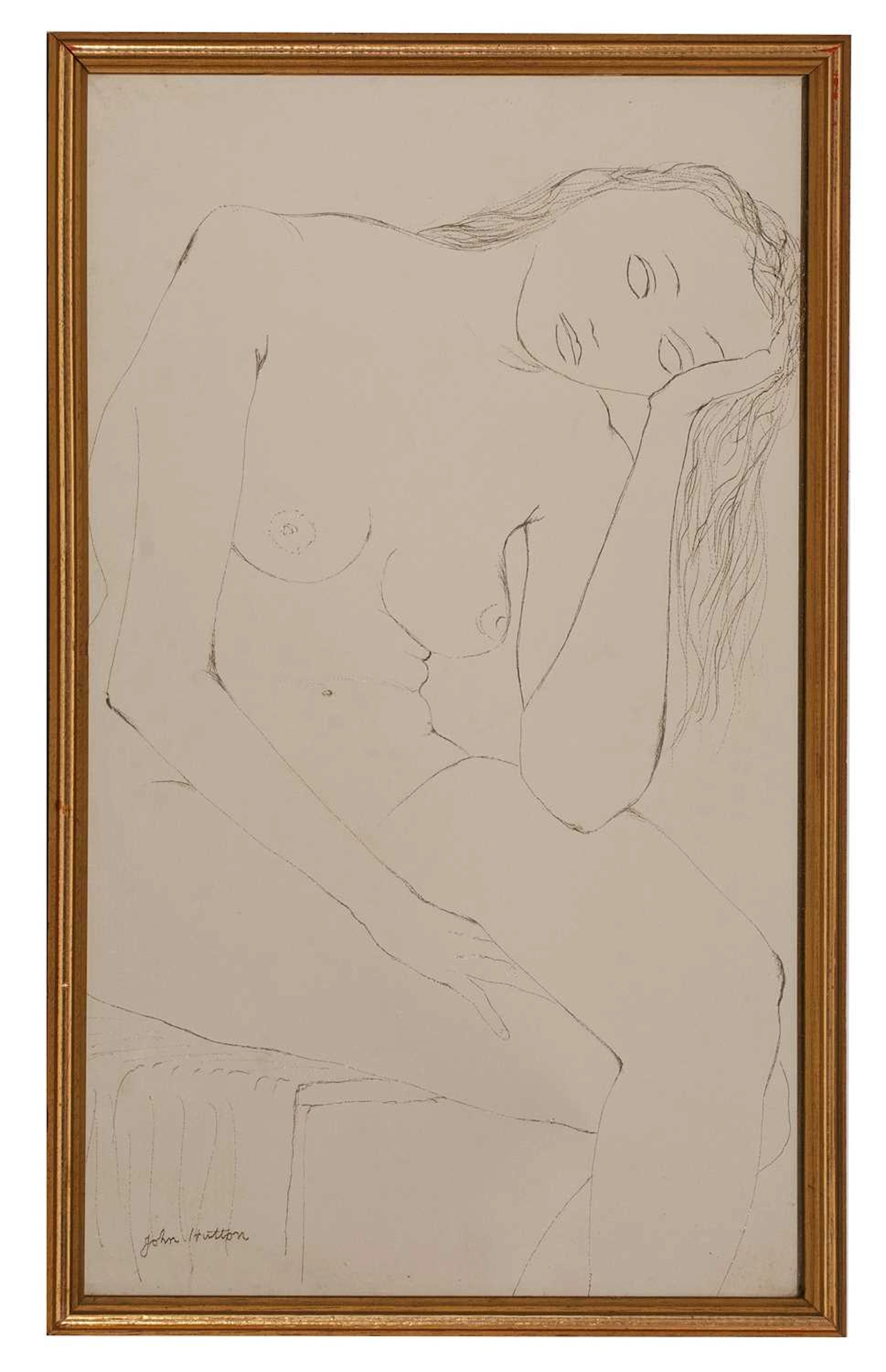 ▲ John Hutton (New Zealand-British, 1906-1978) Nude, circa 1970