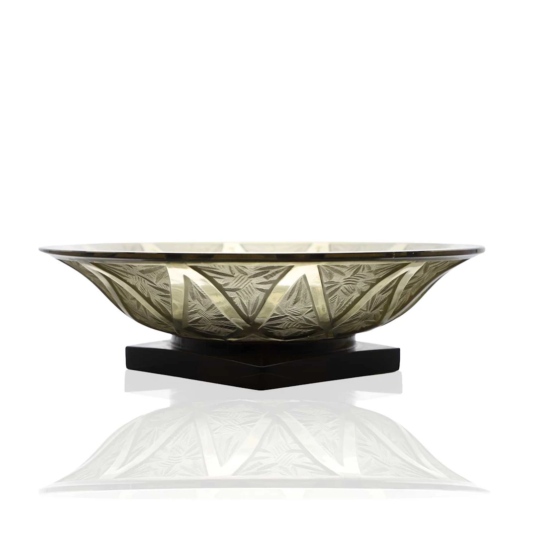 A Verlys glass bowl circa 1930, French