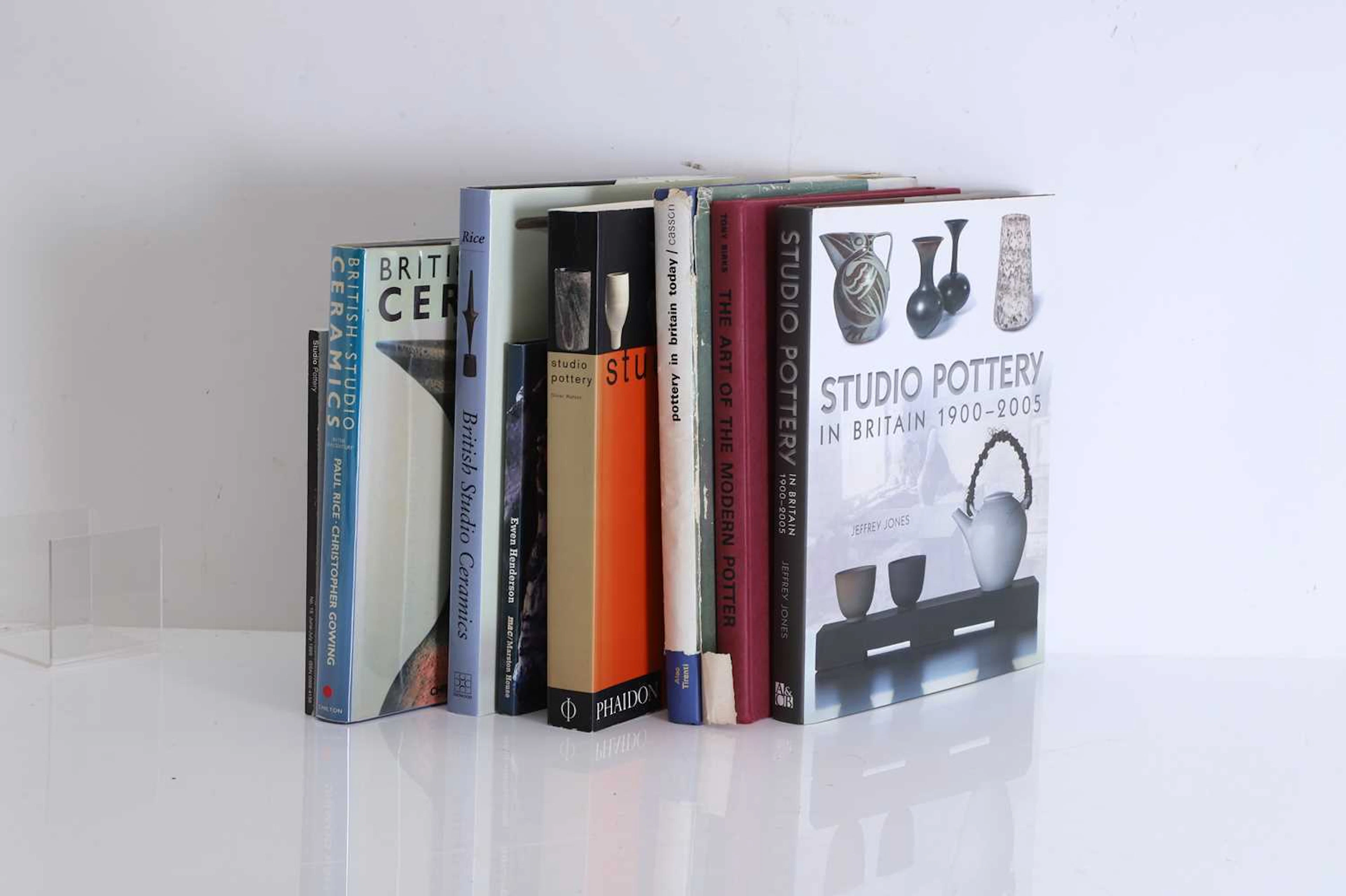 A large collection of studio pottery books