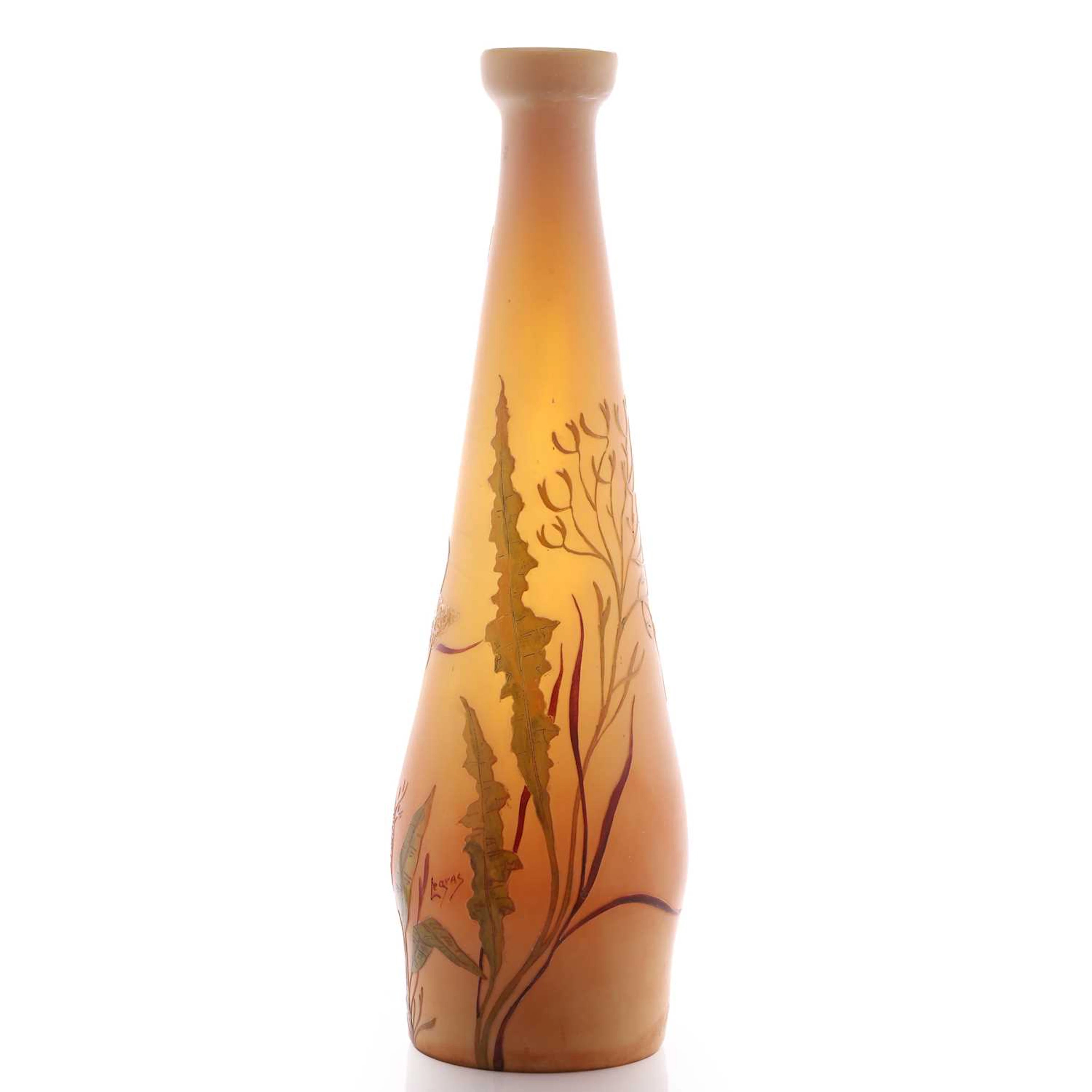 A Legras cameo glass vase circa 1900, French