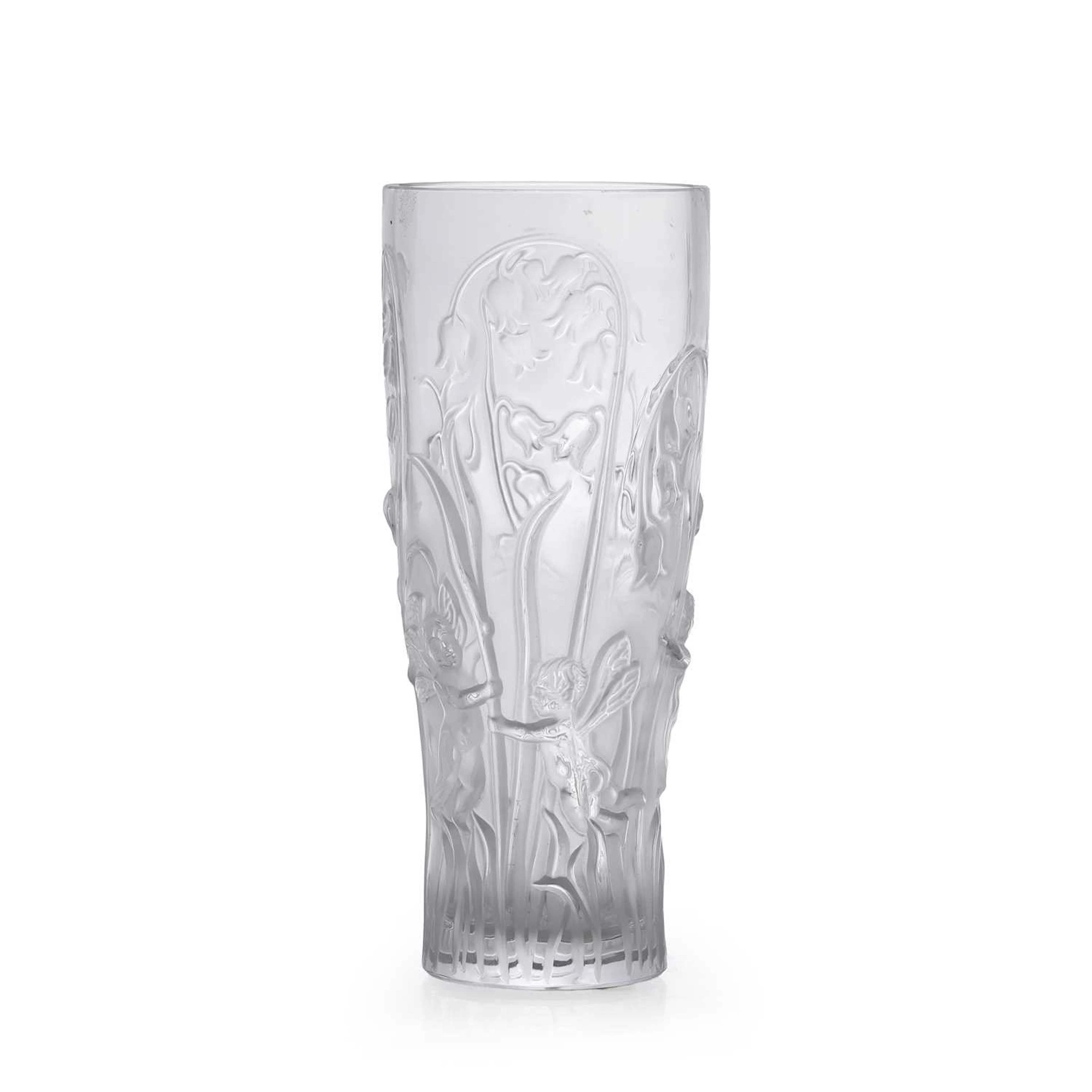 A Lalique 'Elfes' vase of recent manufacture, French