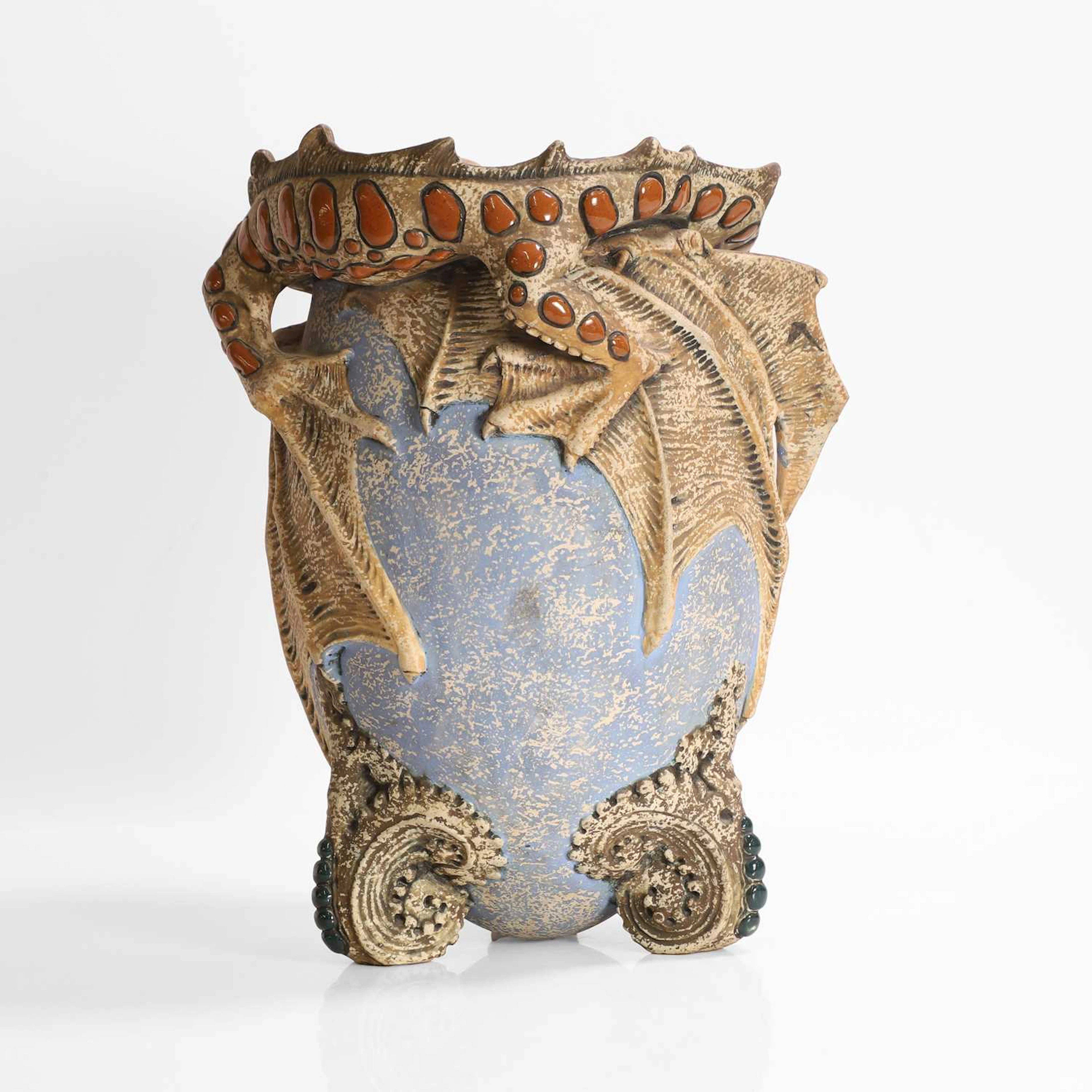 An Art Nouveau 'Dragon' vase