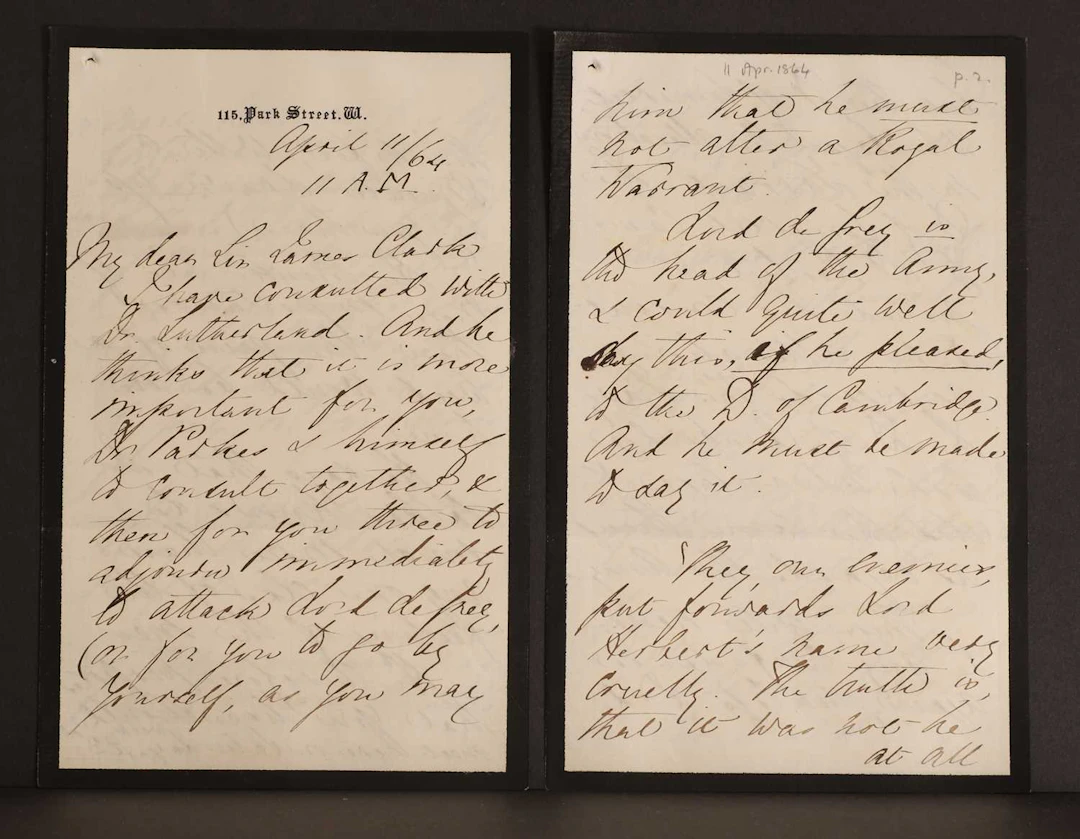 Florence NIGHTINGALE- Autograph Letter SIGNED (To Sir James Clark). 7 pages.