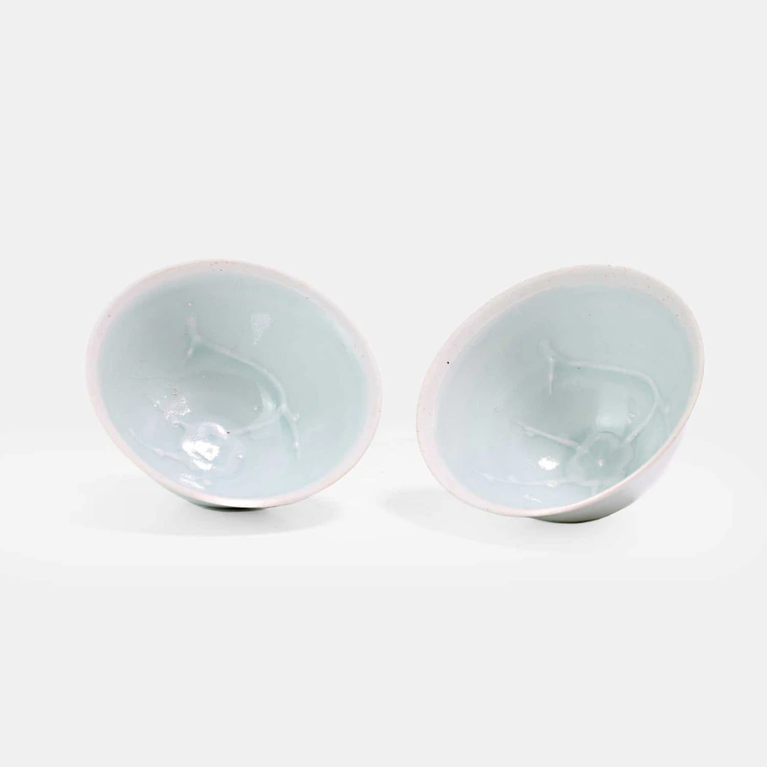 A pair of Chinese qingbai-glazed teacups Southern Song dynasty (1127-1279)