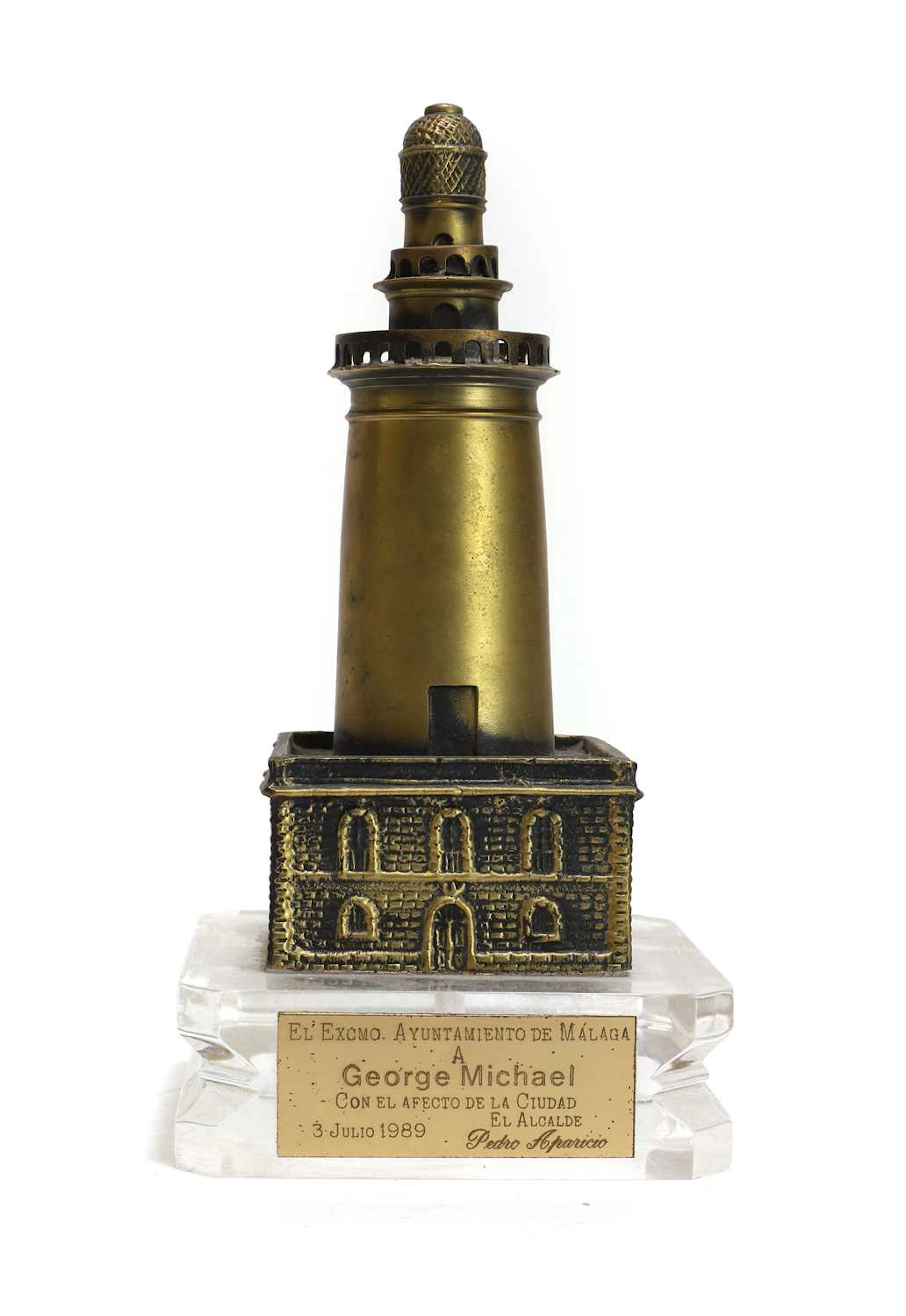 An award from Malaga City Council to George Michael in the form of