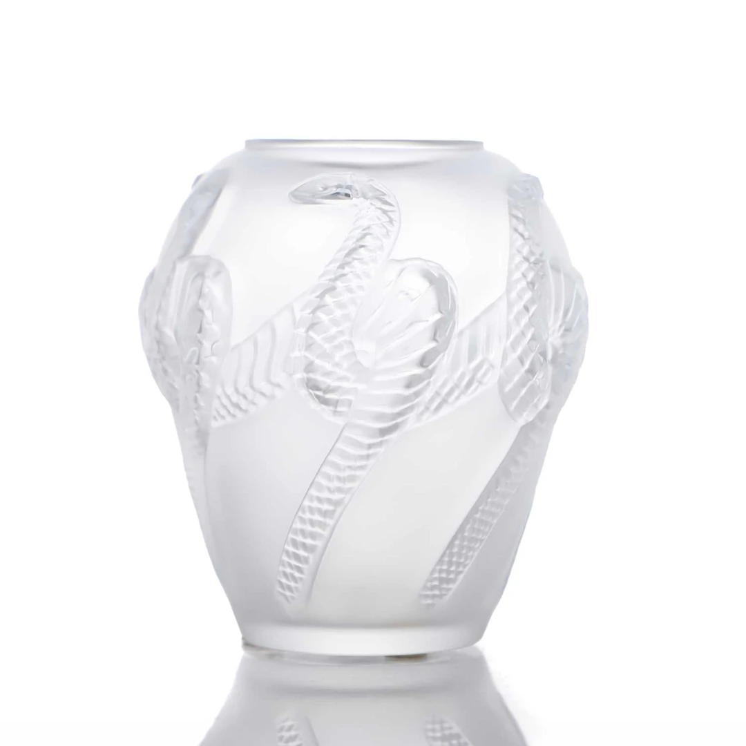 A Lalique 'Charmeur' vase of recent manufacture, French
