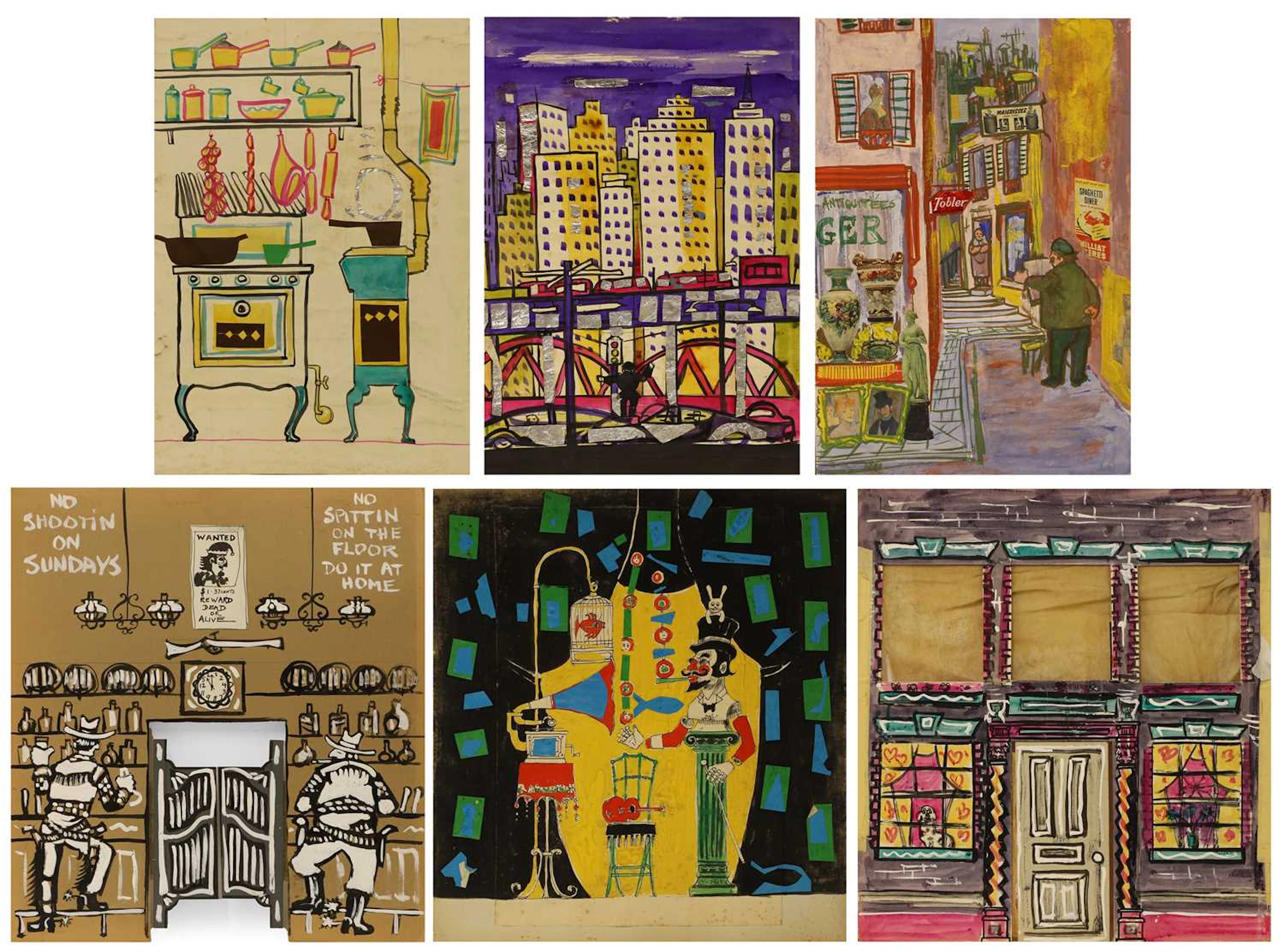 ▲ Karel Lek (British, 1929-2020) A group of theatre set designs